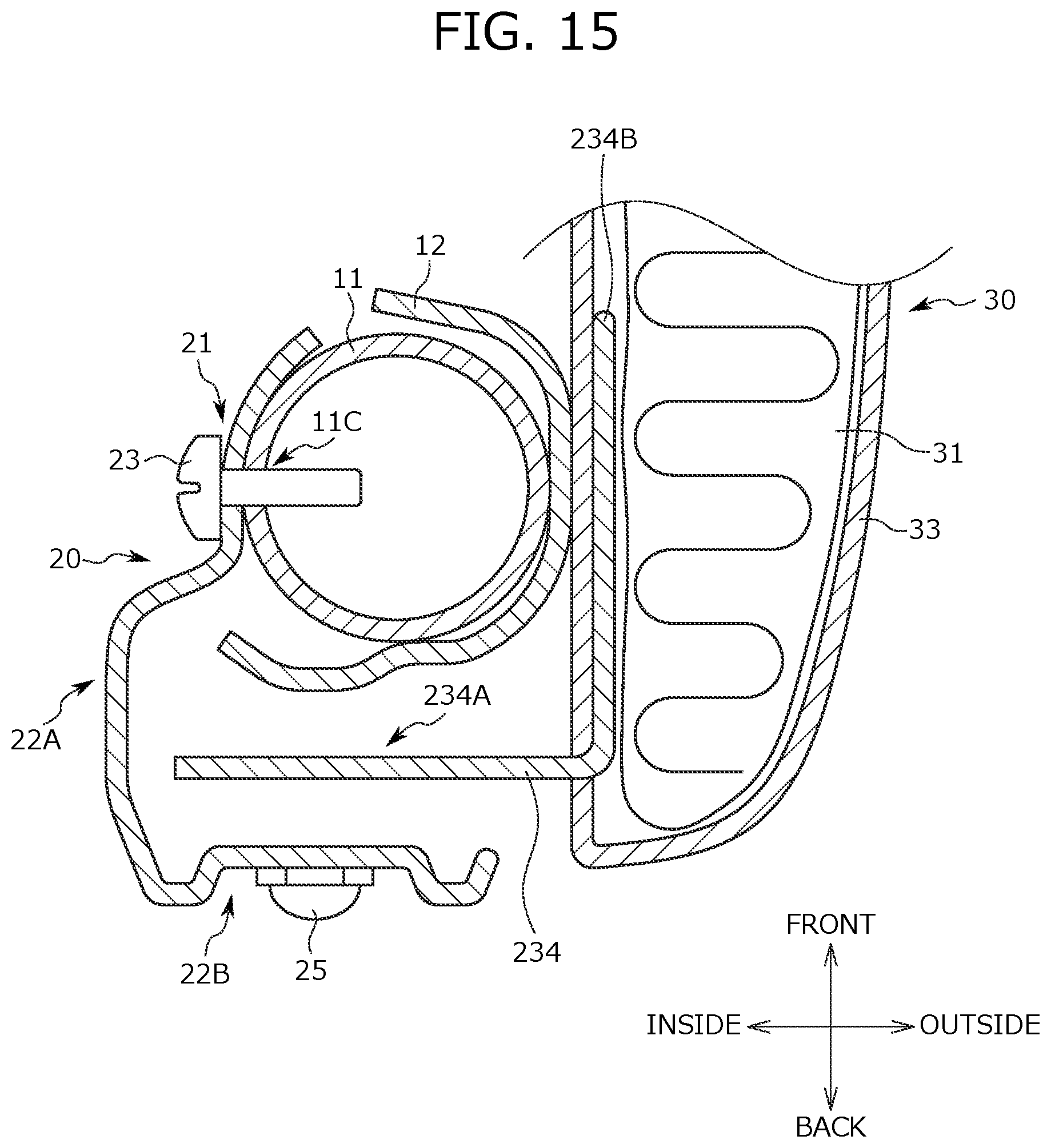 Patent US12576806 Figure 15 – Vehicle seat