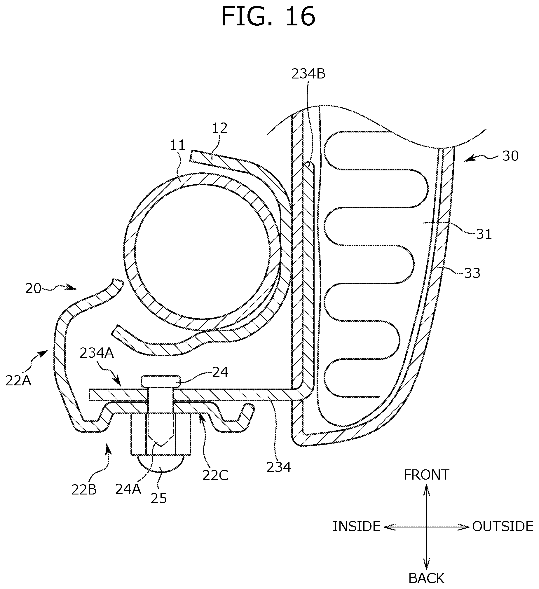 Patent US12576806 Figure 16 – Vehicle seat