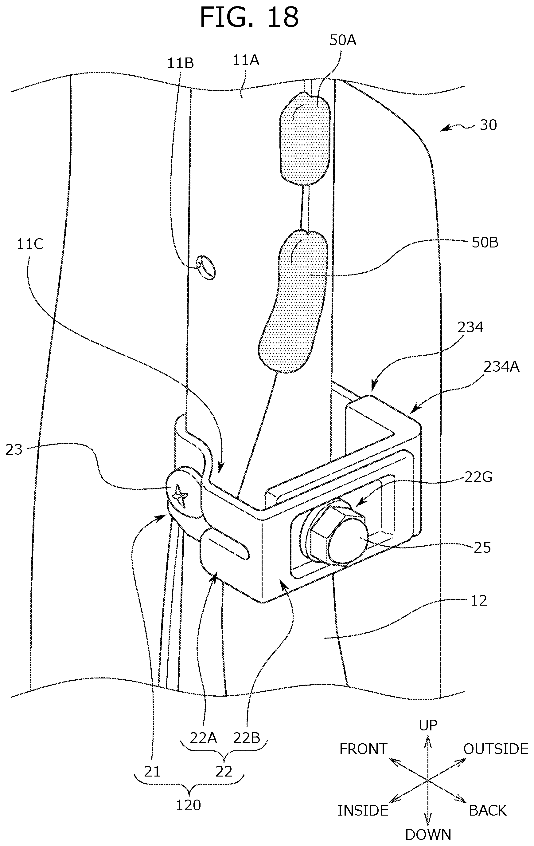 Patent US12576806 Figure 18 – Vehicle seat