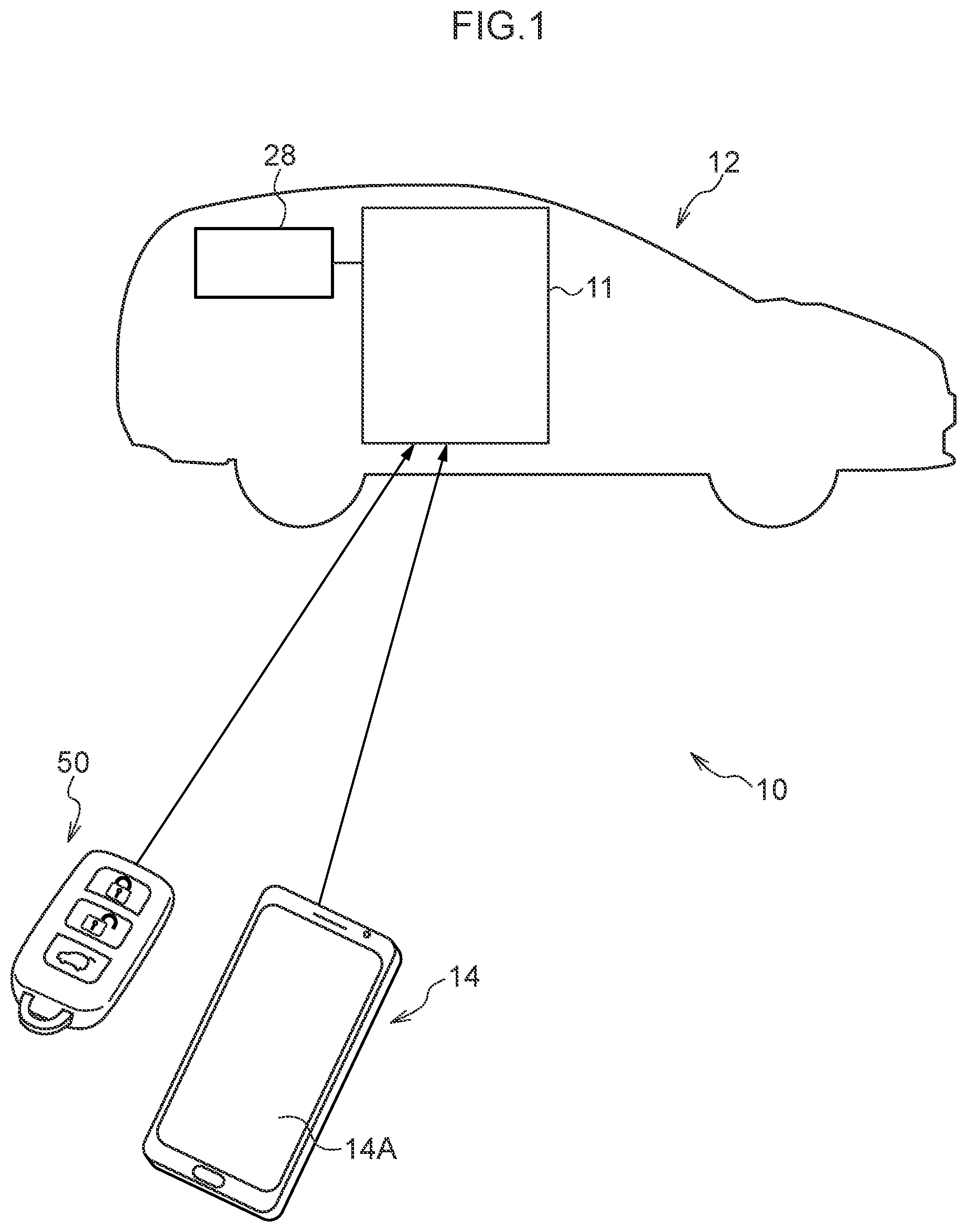 Patent US12576811 — Information processing device, information processing device-equipped vehicle, information processing method, and recording medium recorded with program — Figure 1