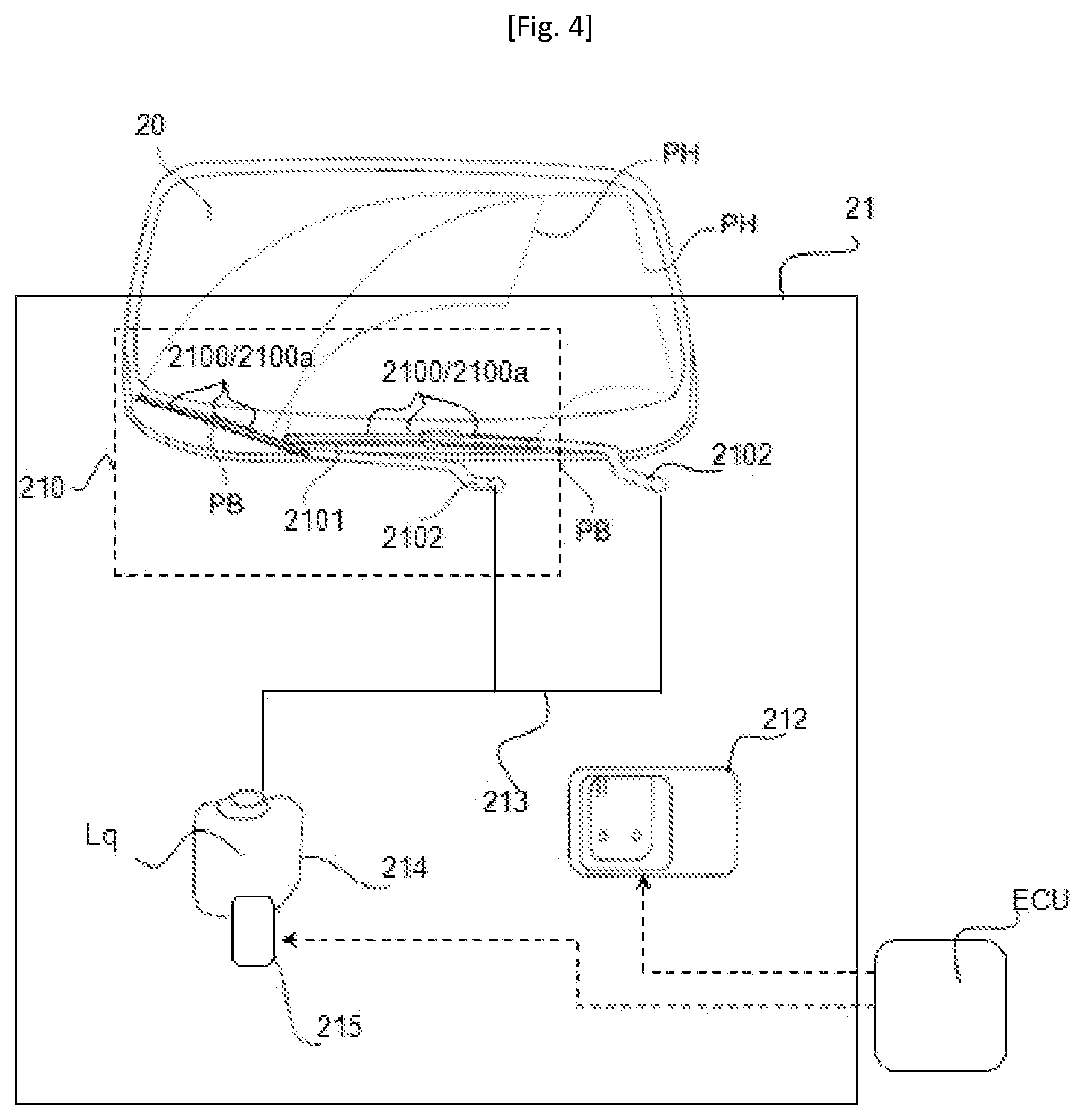 Patent US12576816 Figure 4 – Process for de-icing a glazed surface of a vehicle
