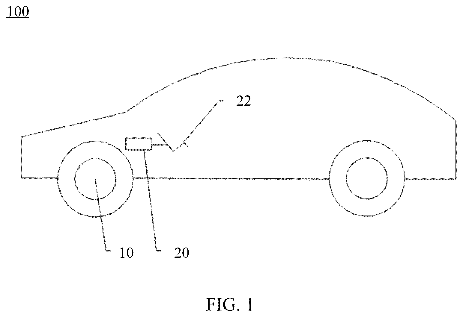 Patent US12576825 Figure 1 – Braking apparatus, braking system, and vehicle