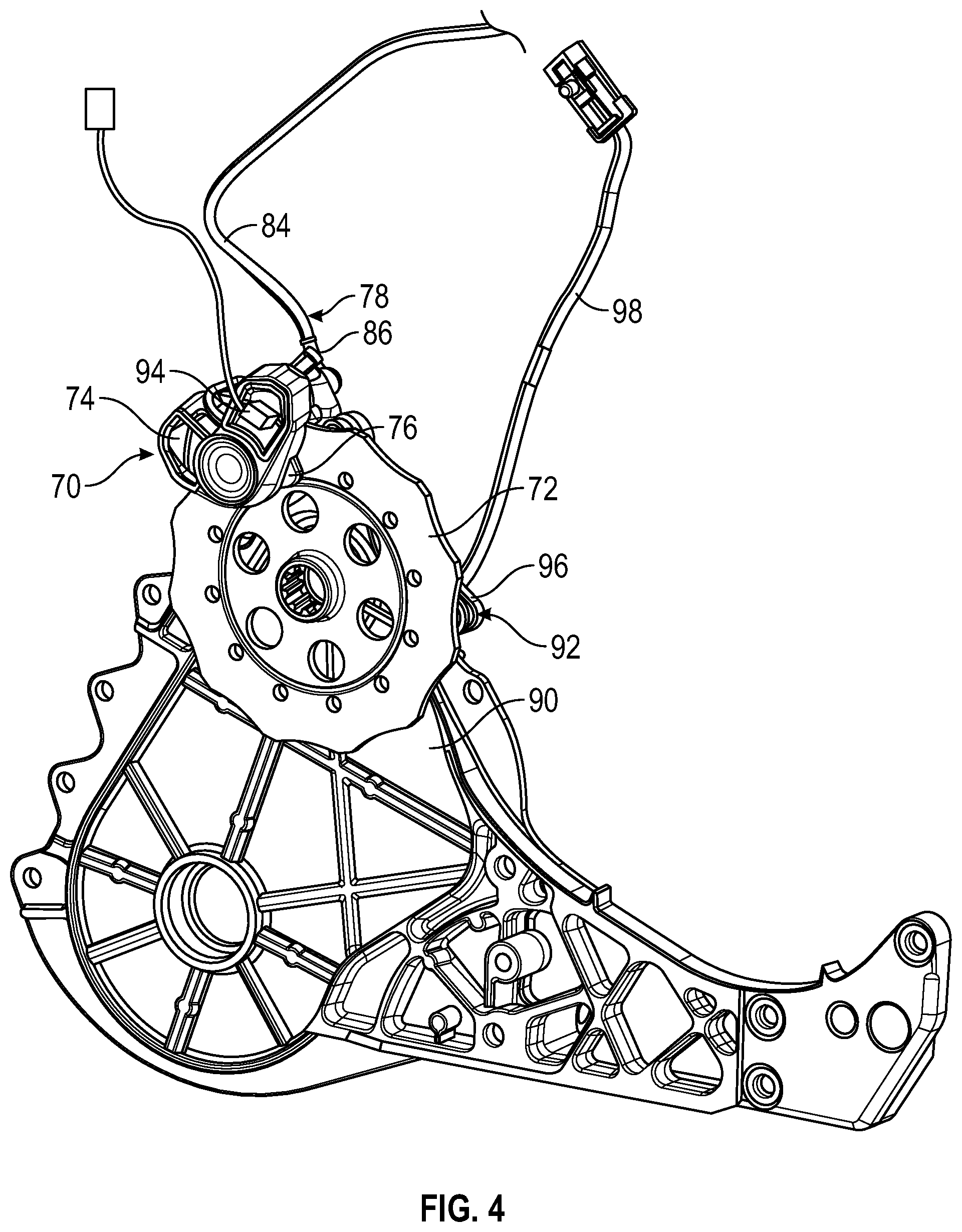 Patent US12576828 Figure 4 – Brake-system temperature monitoring with warning and vehicle control