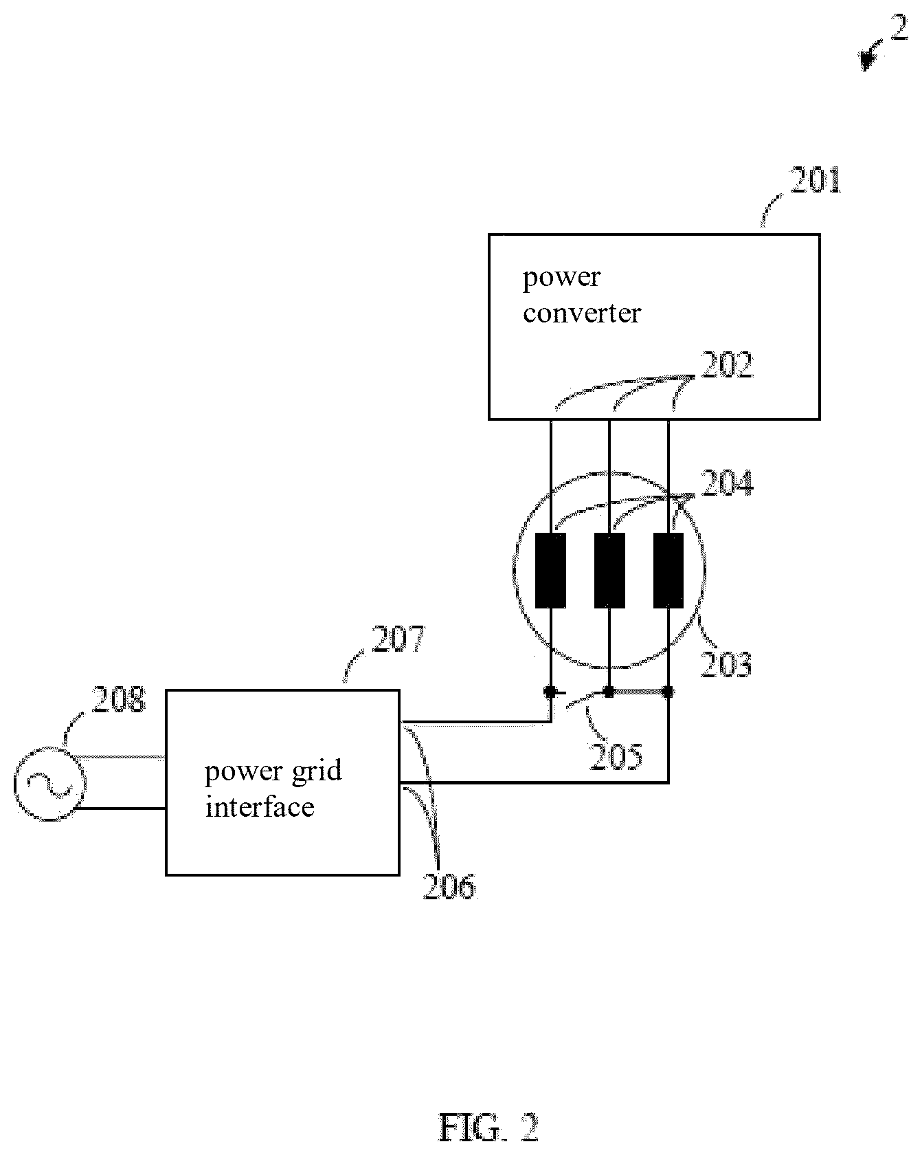 Patent US12576829 Figure 2 – Arrangement for electric power conversion and electric drive