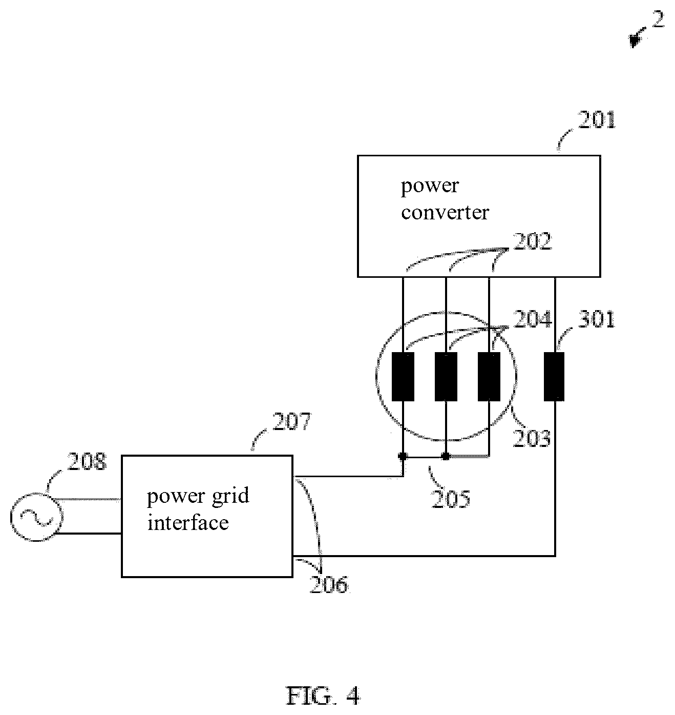 Patent US12576829 Figure 4 – Arrangement for electric power conversion and electric drive