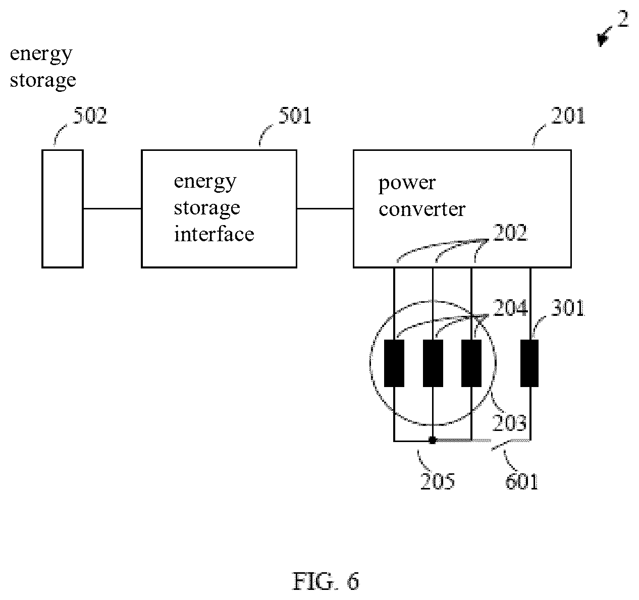 Patent US12576829 Figure 6 – Arrangement for electric power conversion and electric drive