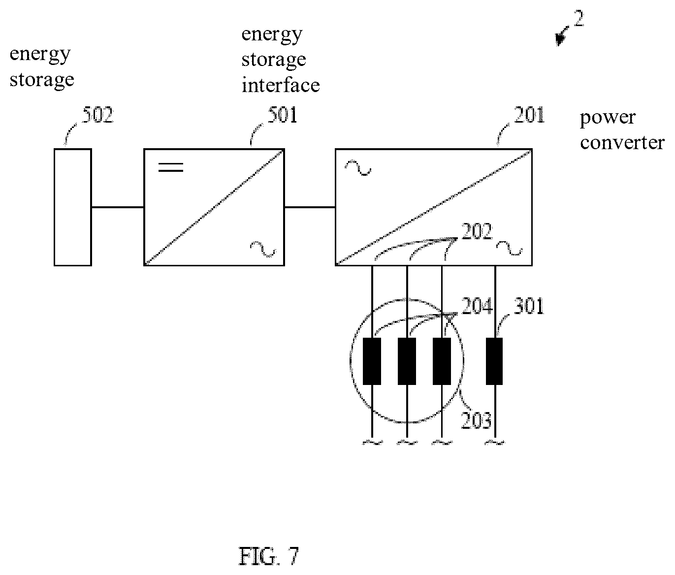 Patent US12576829 Figure 7 – Arrangement for electric power conversion and electric drive