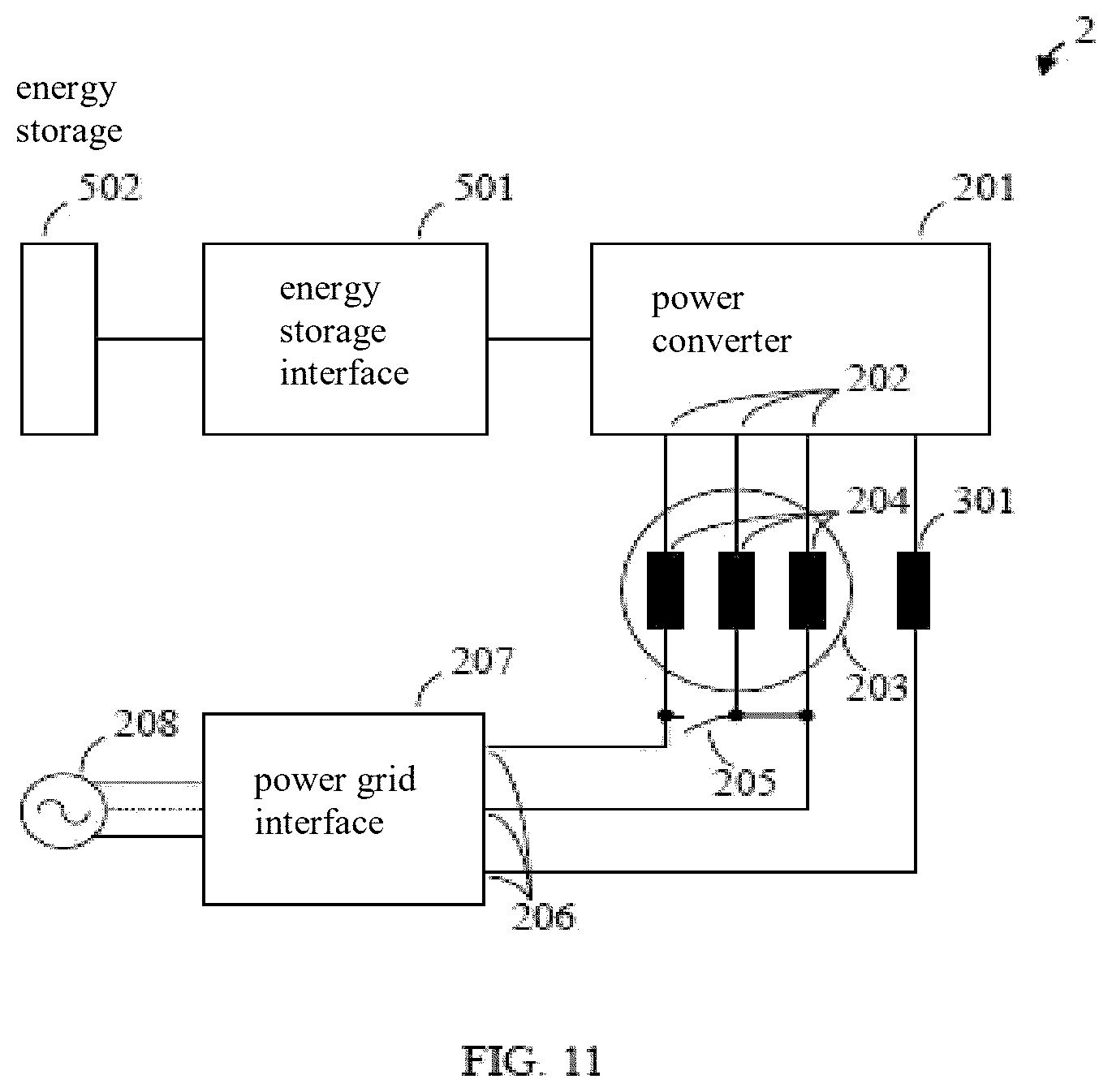 Patent US12576829 Figure 11 – Arrangement for electric power conversion and electric drive