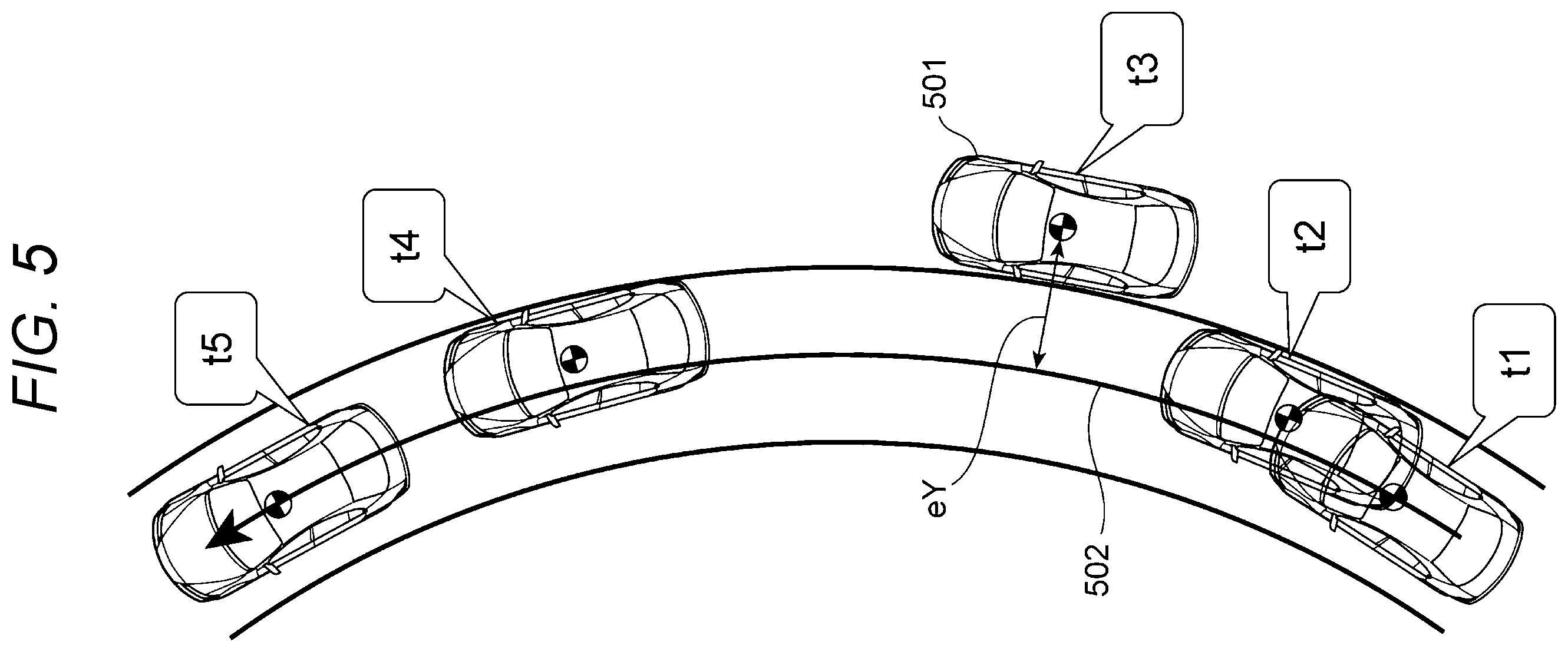 Patent US12576840 Figure 5 – Vehicle control device