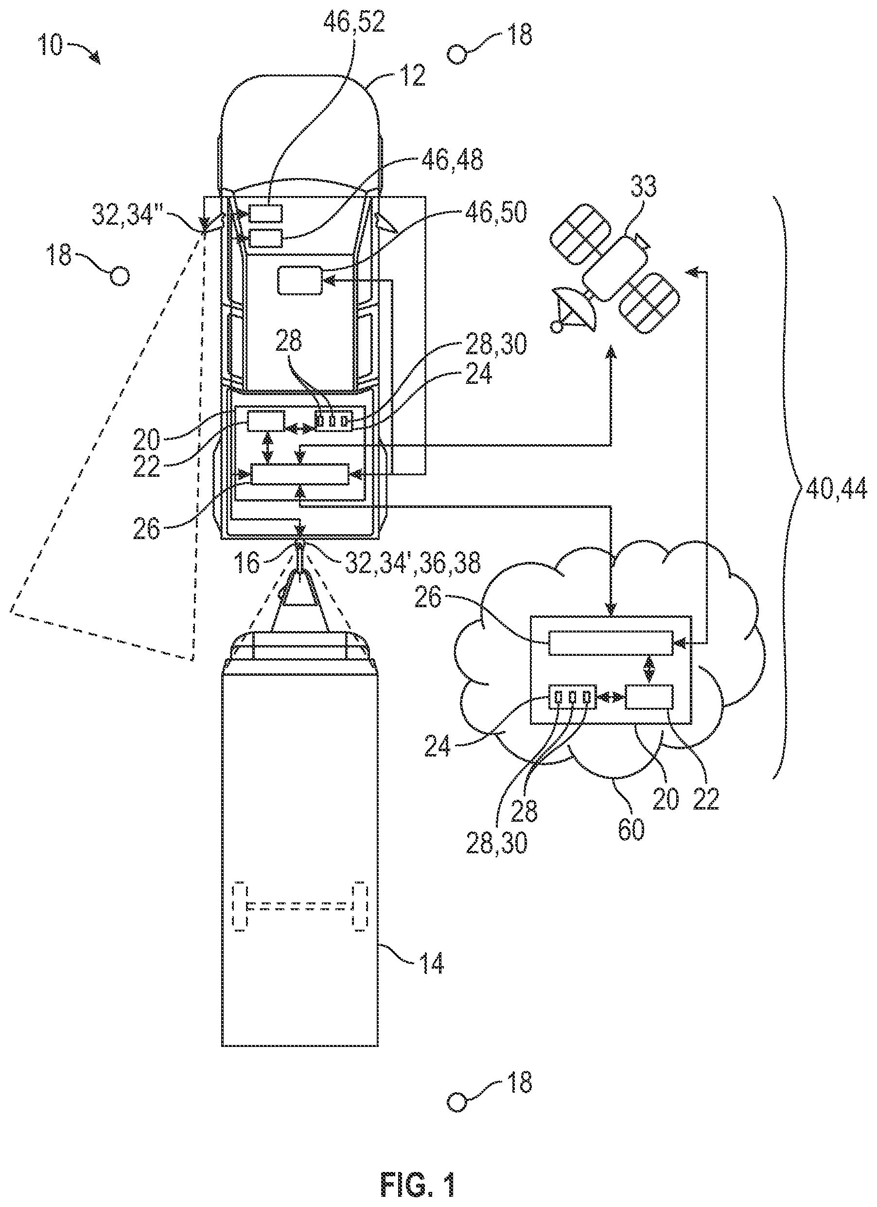 Patent US12576845 Figure 1 – System and method to provide trailer backing assistance