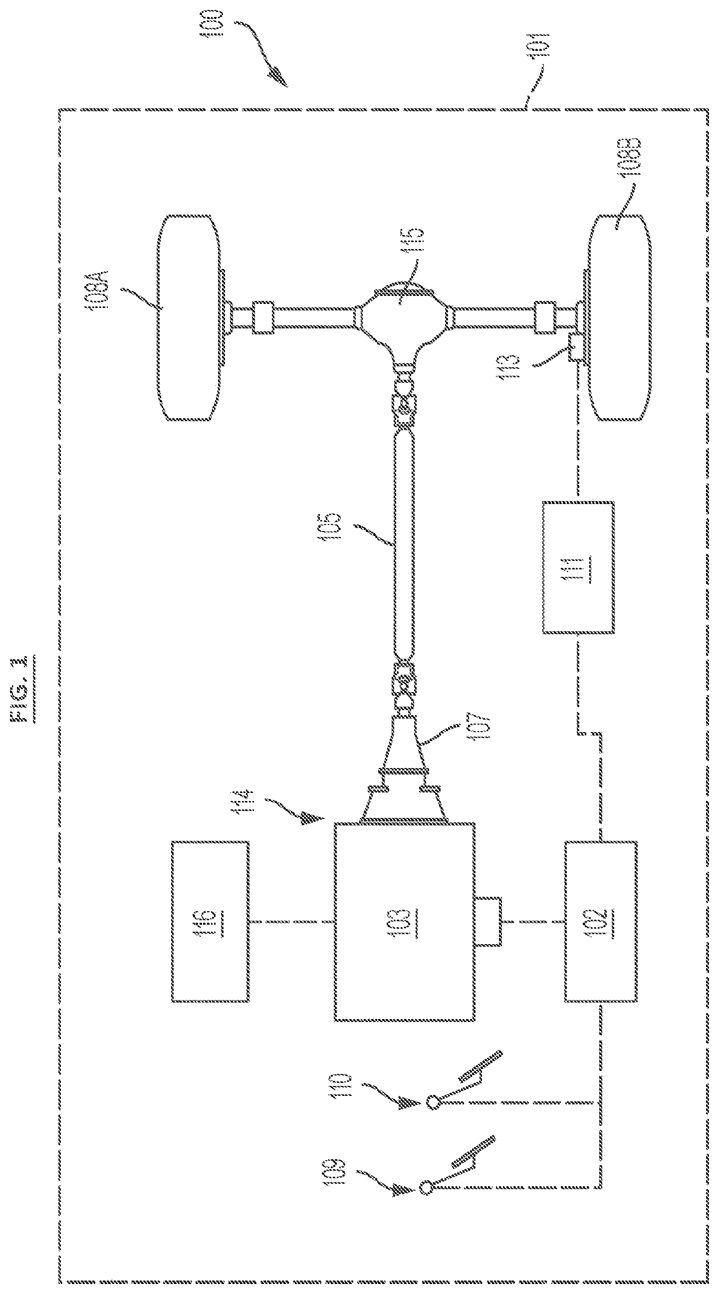 Patent US12576848 Figure 1 – Method and system with selectable multimode control of regenerative braking torque limitation