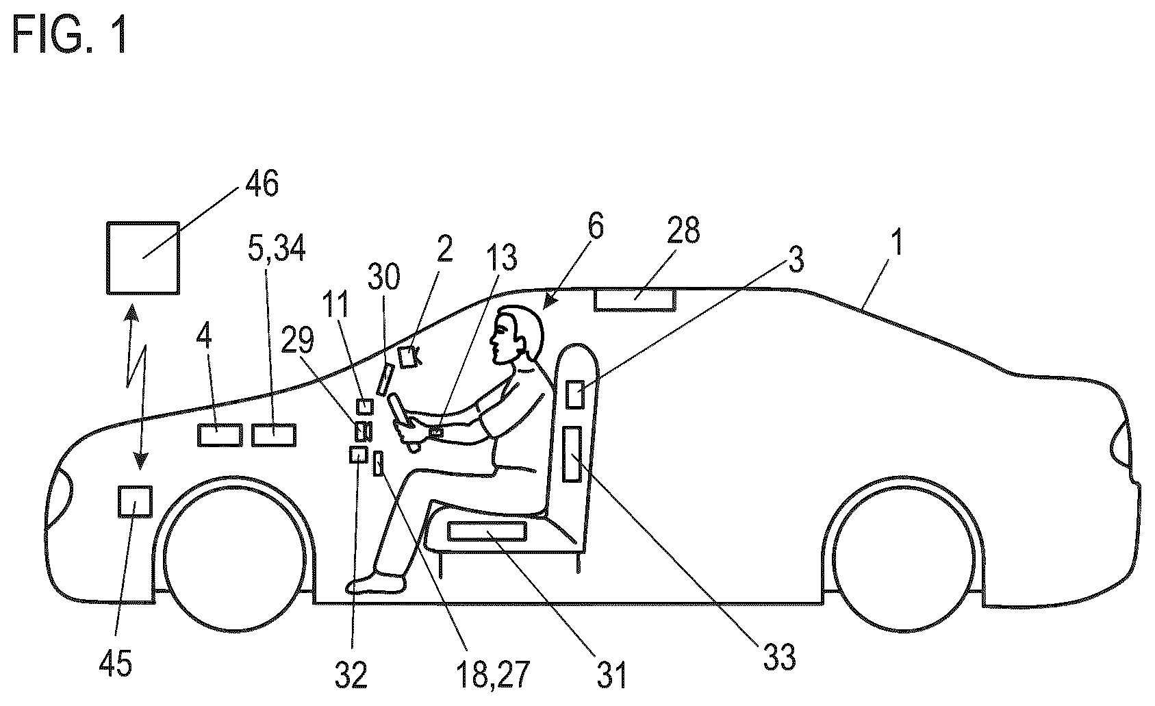 Patent US12576860 Figure 1 – Method for guiding a motor vehicle in an at least partially automated manner, and motor vehicle