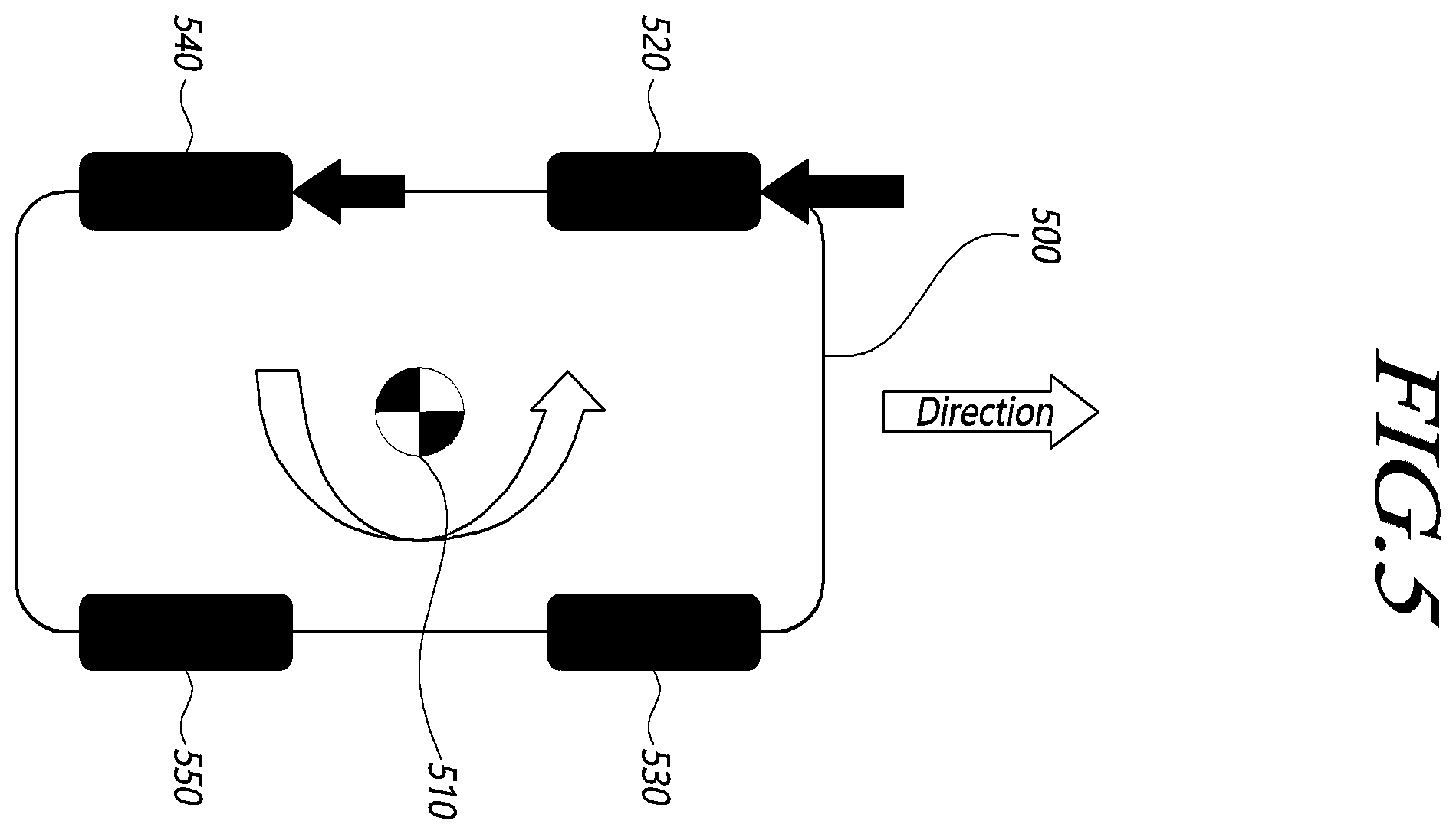 Patent US12576863 Figure 5 – Steering control device and method of vehicle