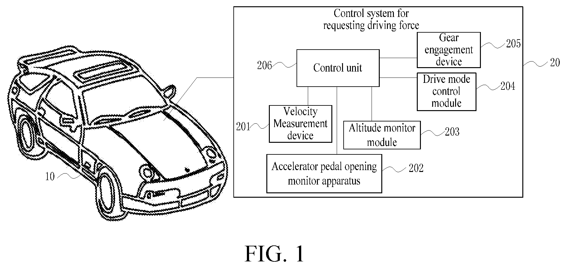 Patent US12576867 Figure 1 – Determination method for drive force to be requested for hybrid vehicle, and apparatus