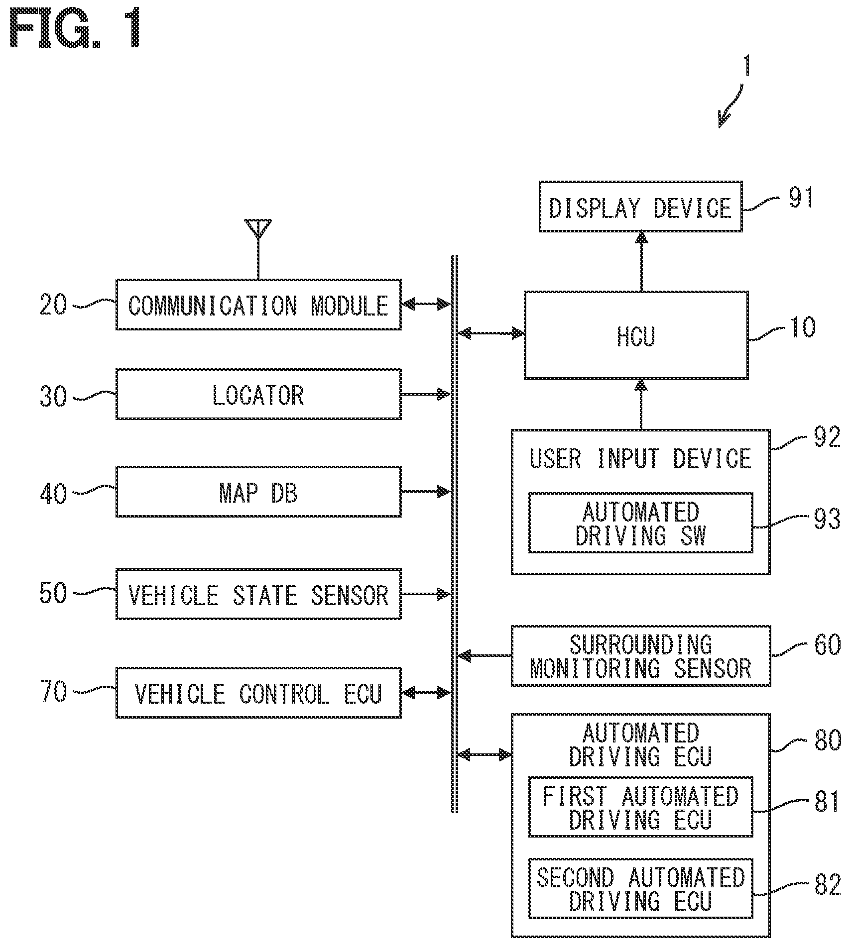 Patent US12576869 Figure 1 – Vehicle display control device, vehicle display control system, and vehicle display control method