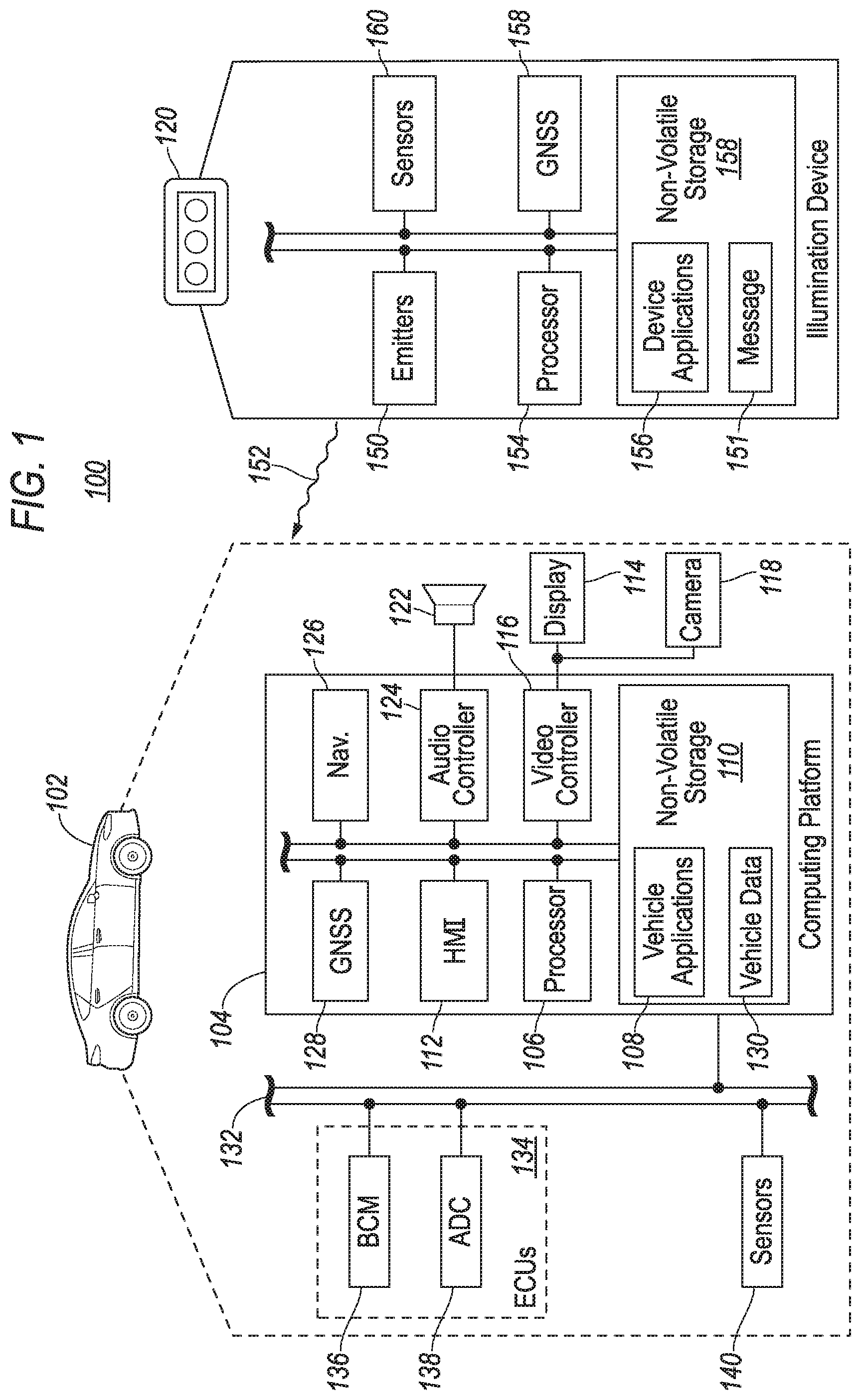 Patent US12576870 Figure 1 – Vulnerable road user identification system