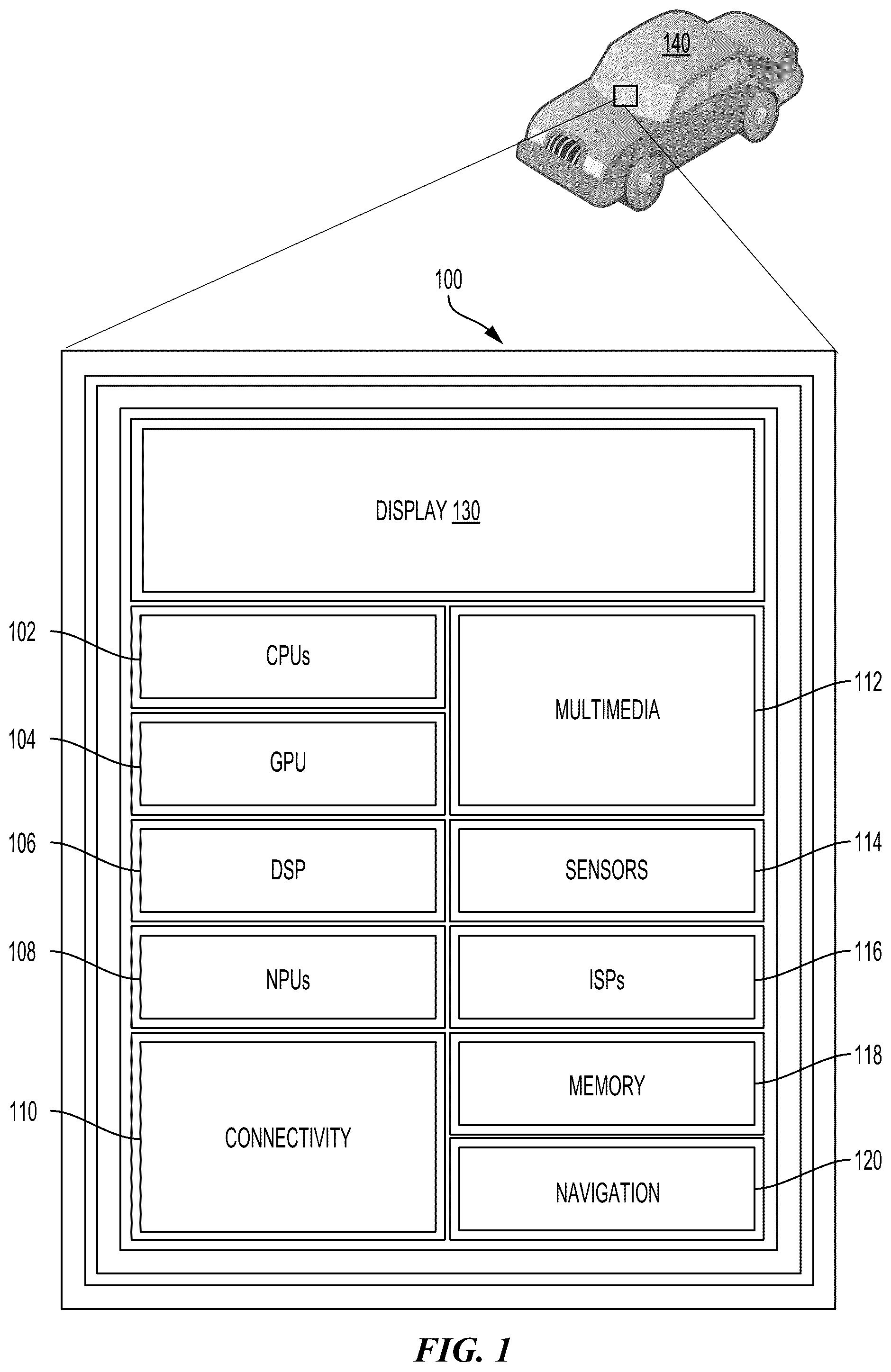 Patent US12576873 Figure 1 – System and method of captions for triggers