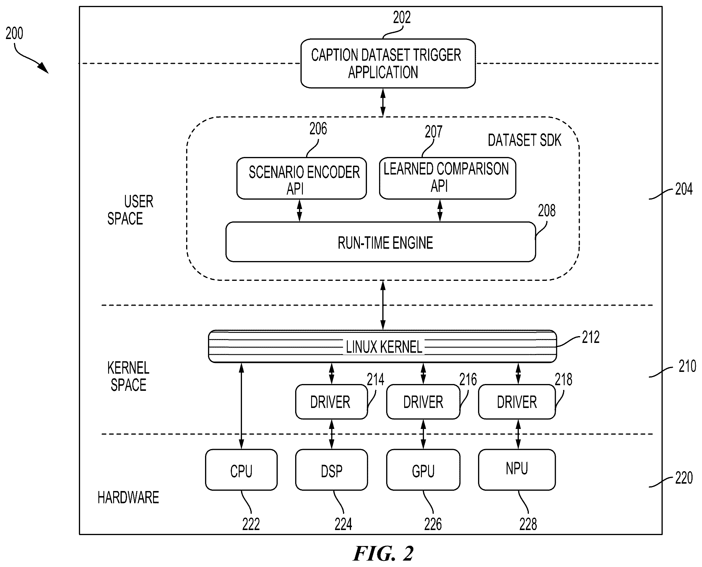 Patent US12576873 Figure 2 – System and method of captions for triggers