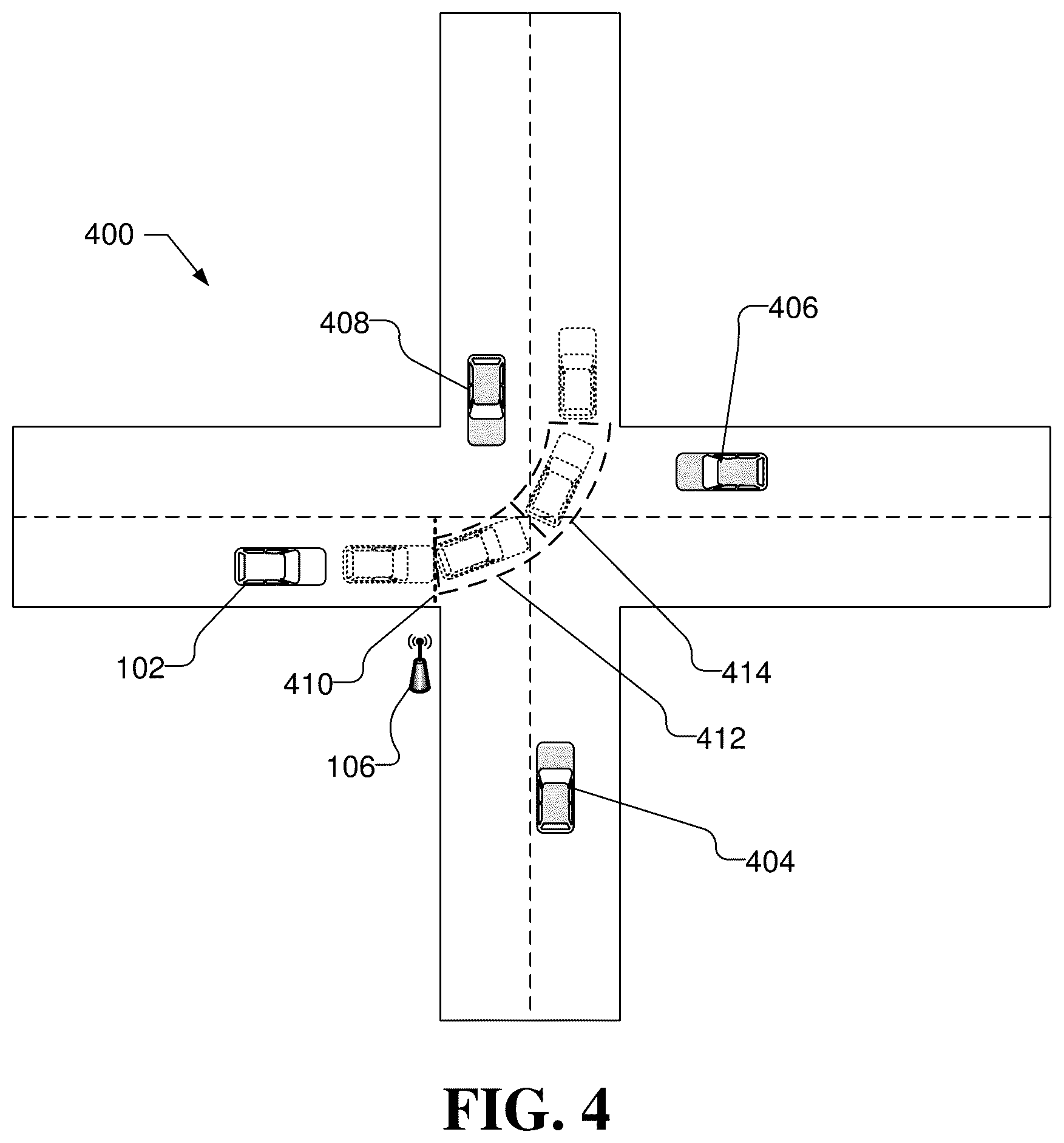 Patent US12576875 Figure 4 – Vehicle maneuver estimation accuracy conveyance
