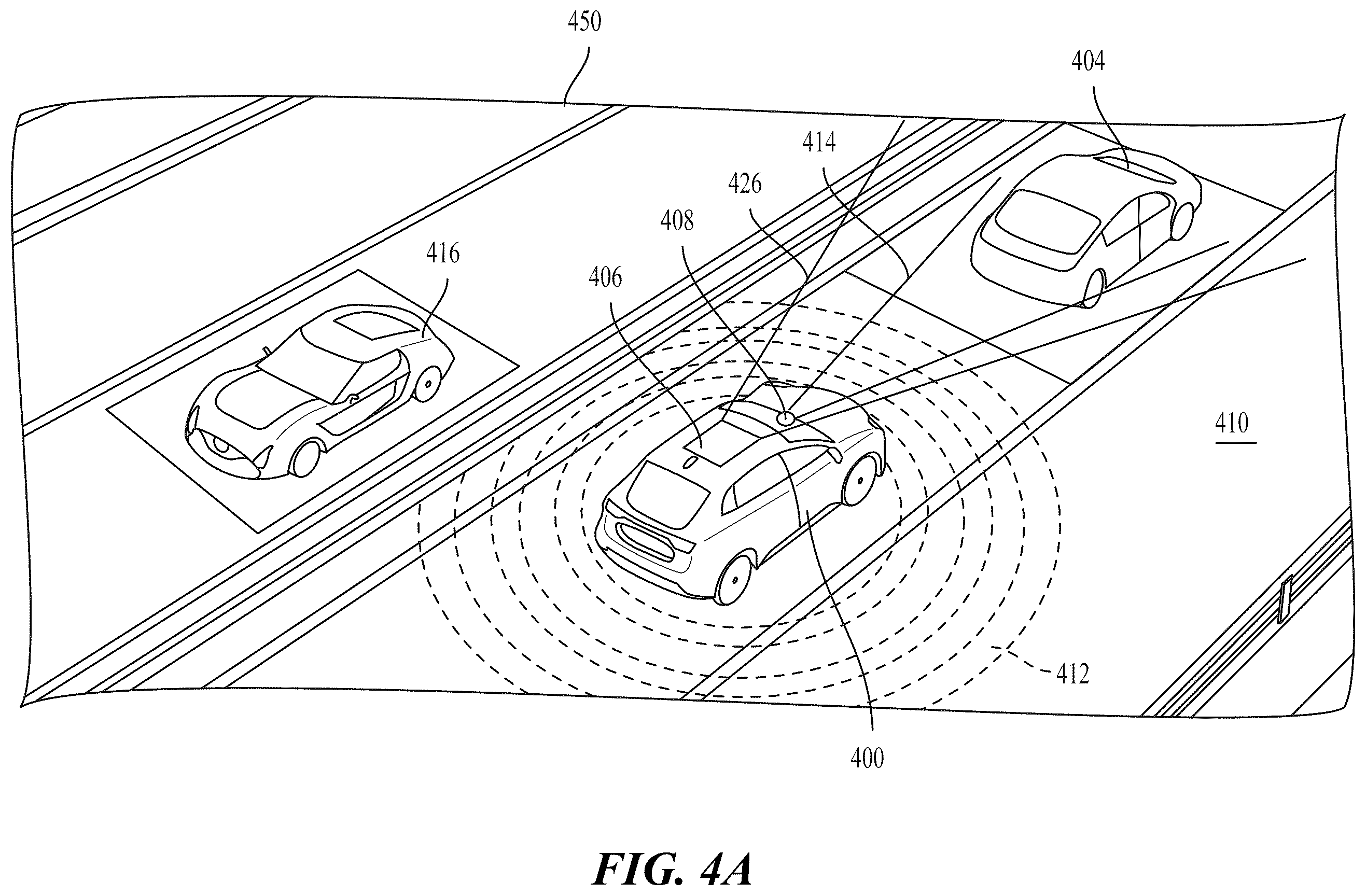 Patent US12576881 Figure 4 – Method for polynomial based predictions of ego vehicles and adversarial agents