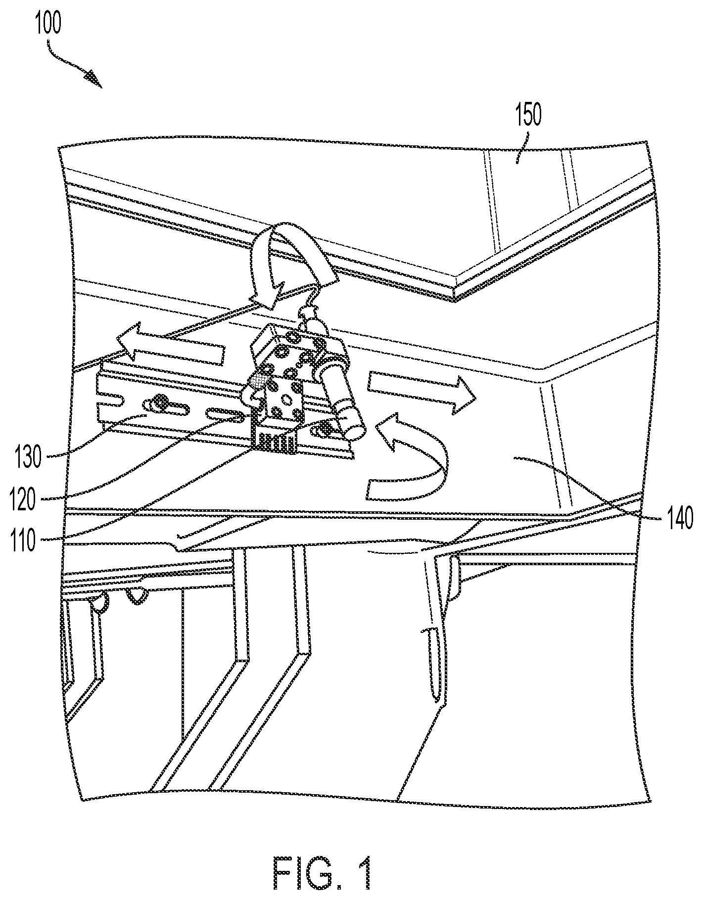 Patent US12576894 Figure 1 – Laser alignment system for railcar mover and method of use