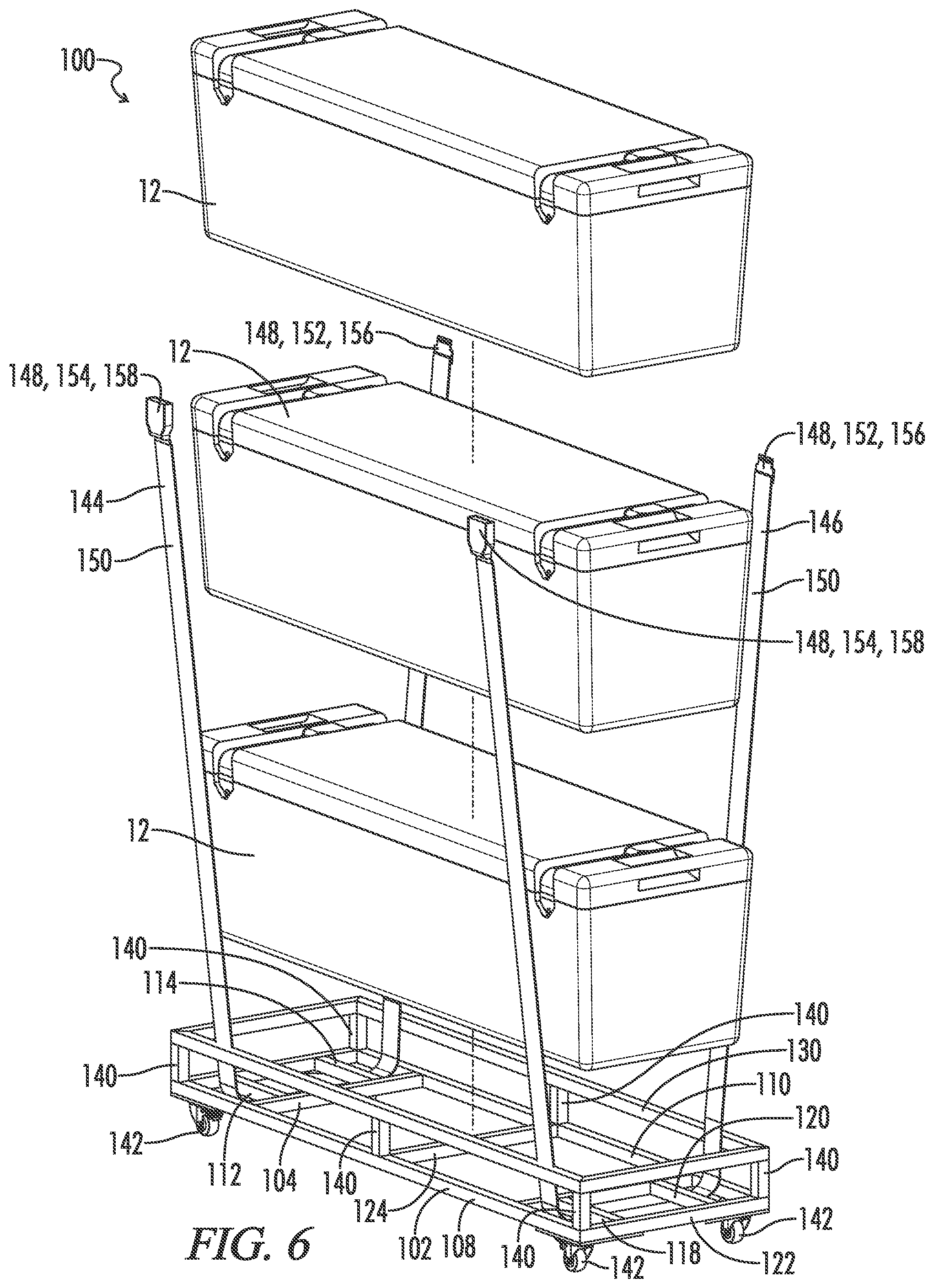 Patent US12576898 Figure 5 – Transportation cart