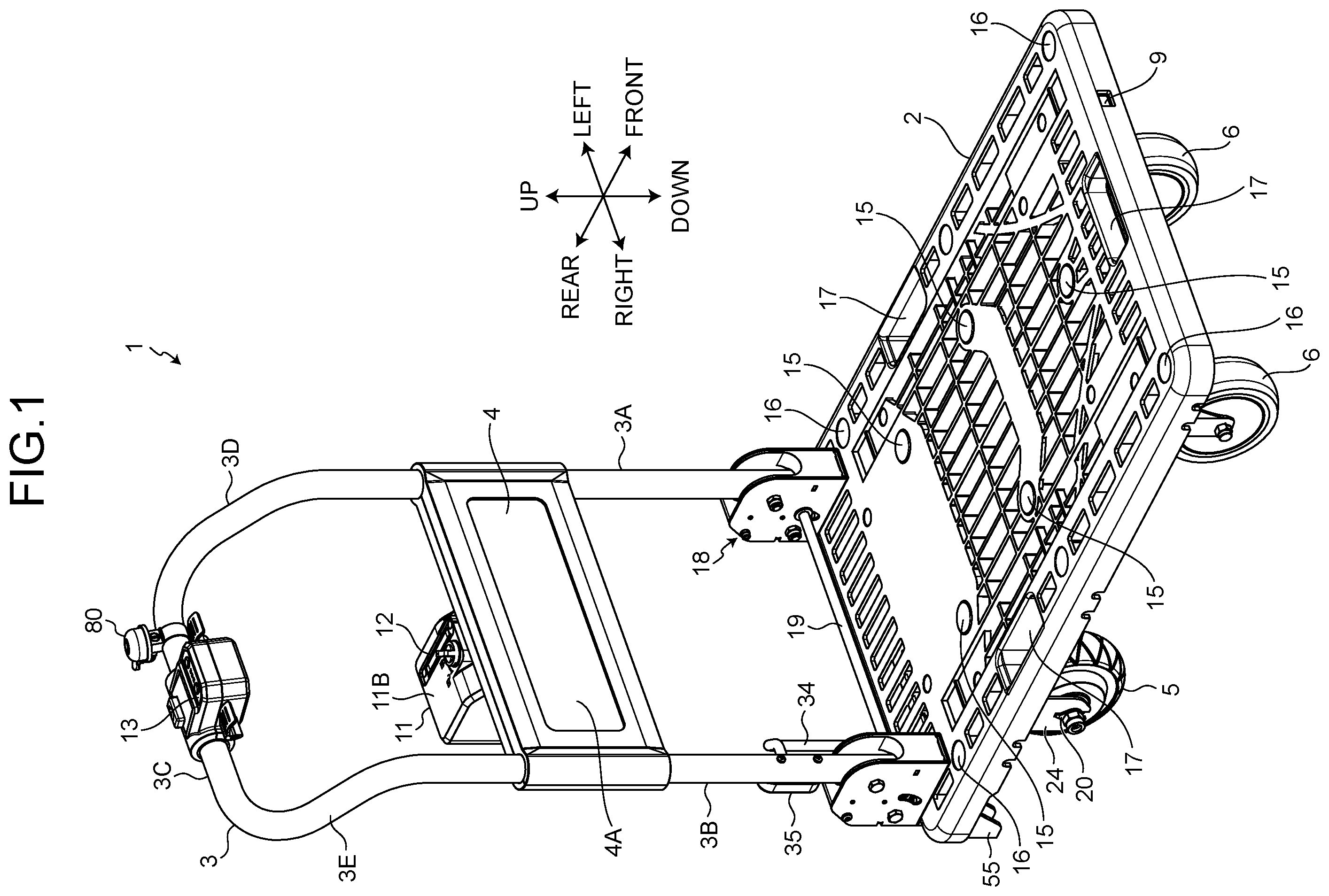 Patent US12576899 — Power-assisted trolley — Figure 1