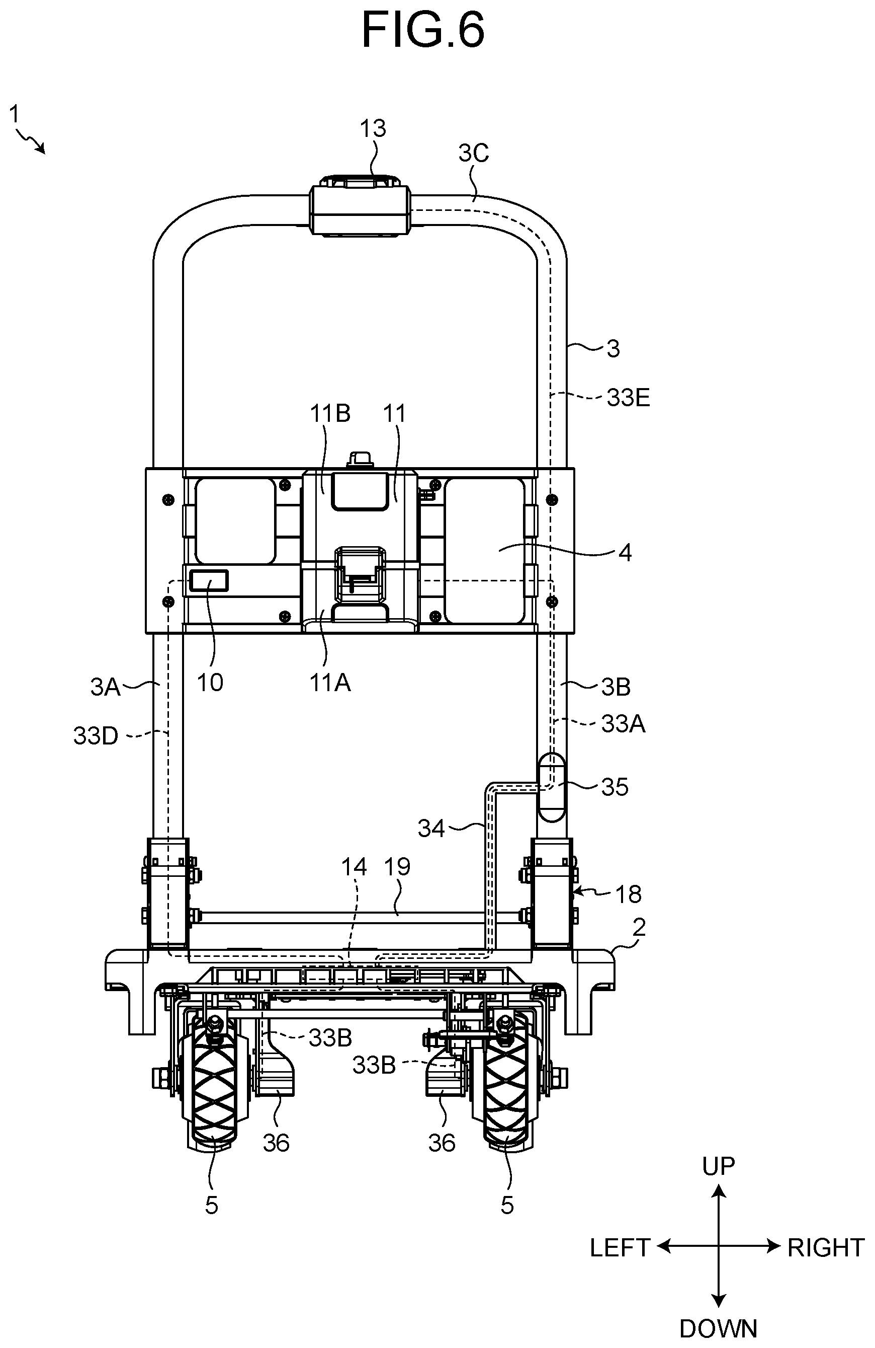 Patent US12576899 Figure 6 – Power-assisted trolley