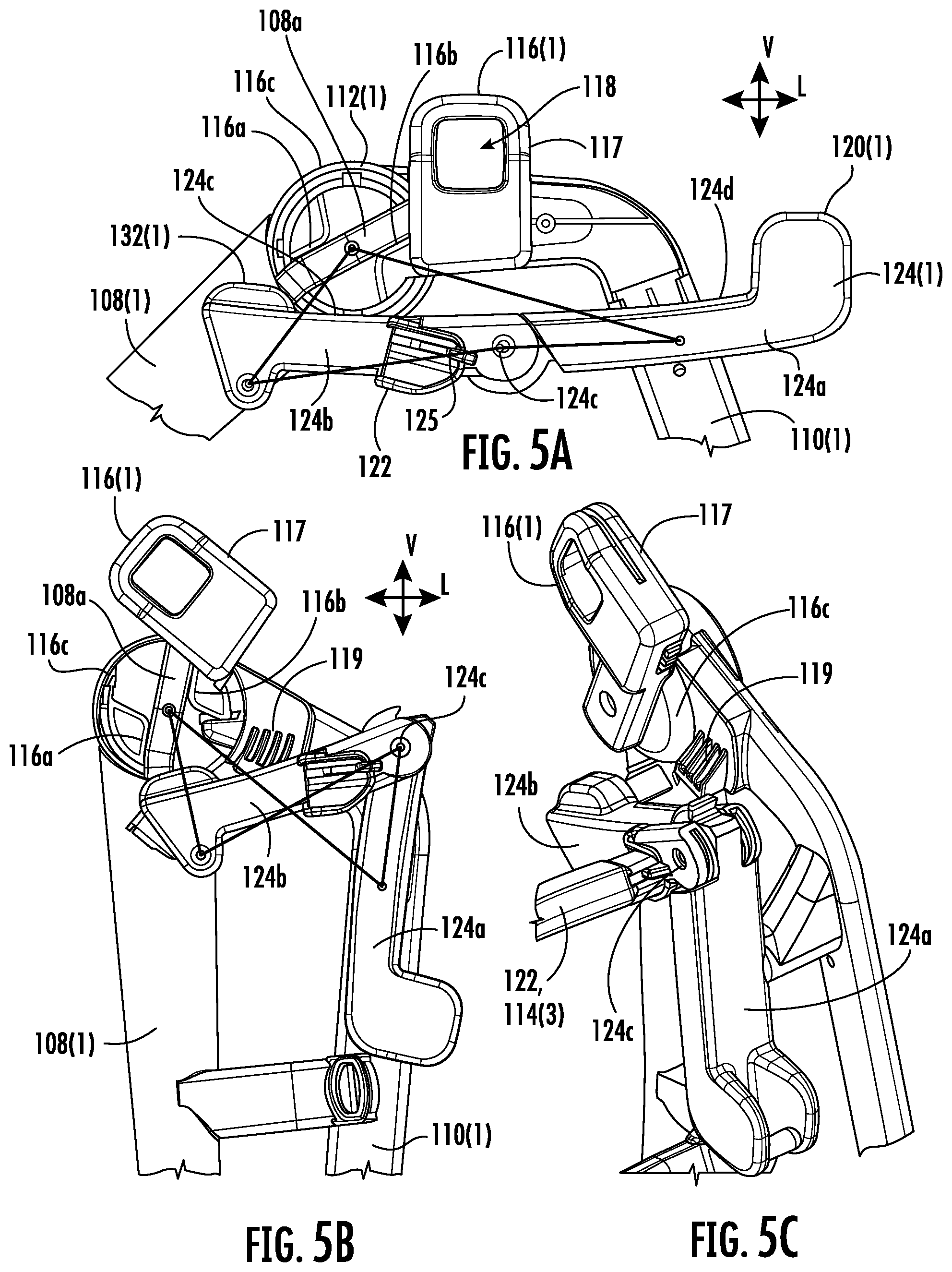 Patent US12576900 Figure 4 – Travel system having a child carrier with handle that extends and/or rotates