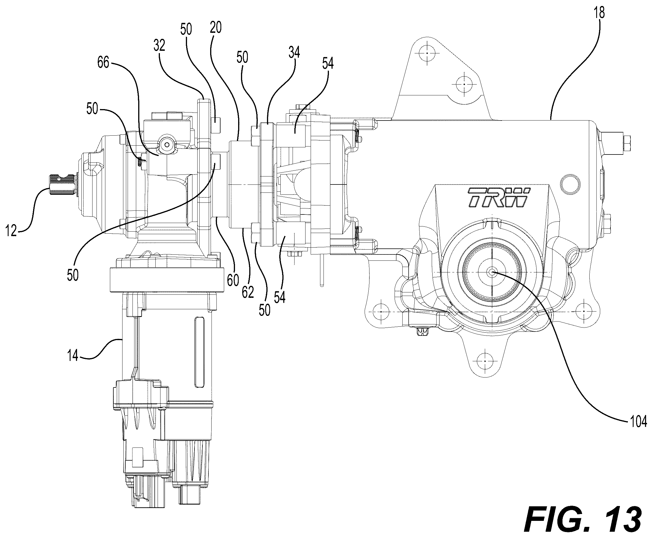 Patent US12576905 Figure 14 – Smart steering kit for traditional steering gears