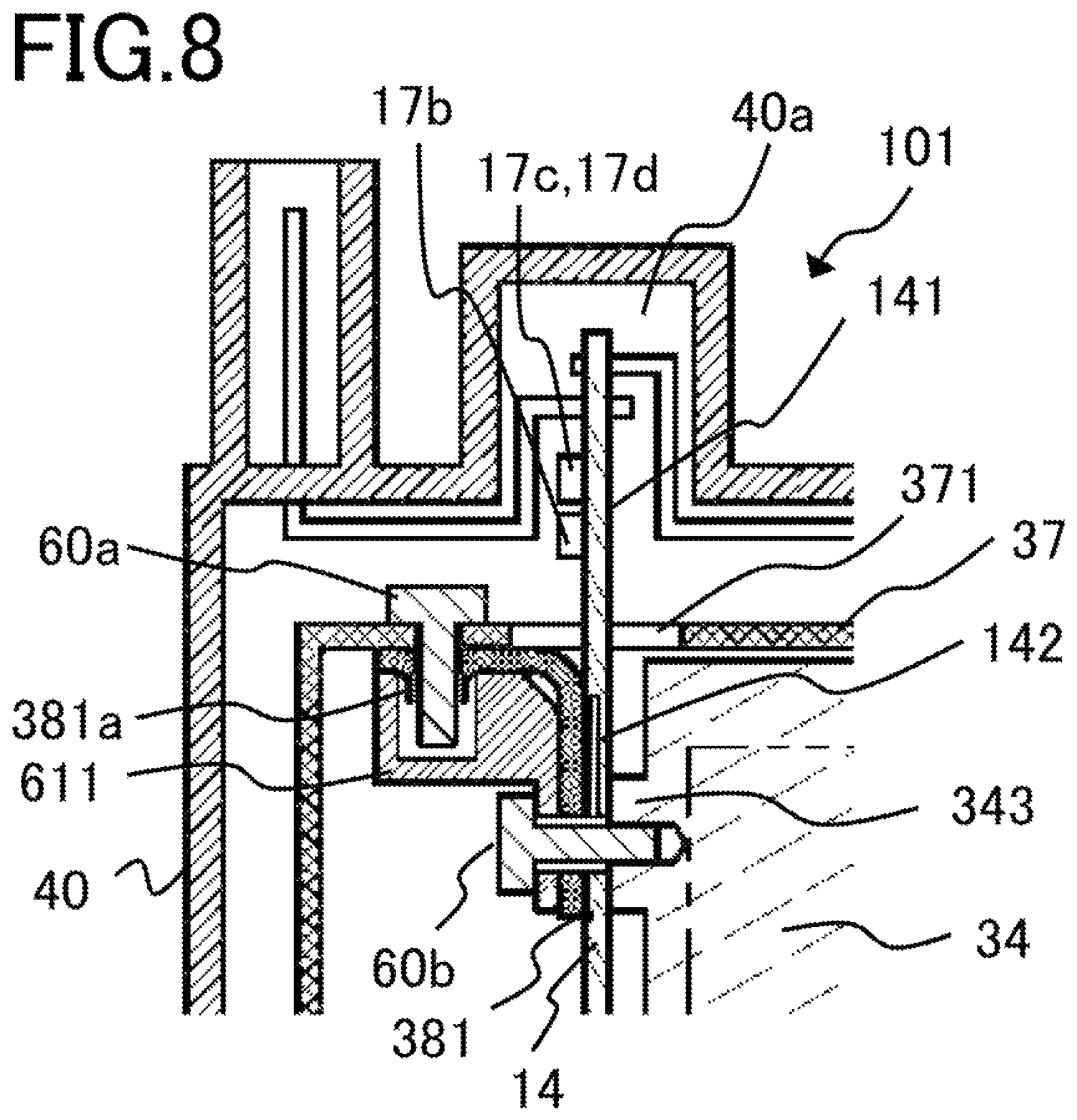 Patent US12576906 Figure 8 – Electric rotating machine apparatus and electric power steering apparatus