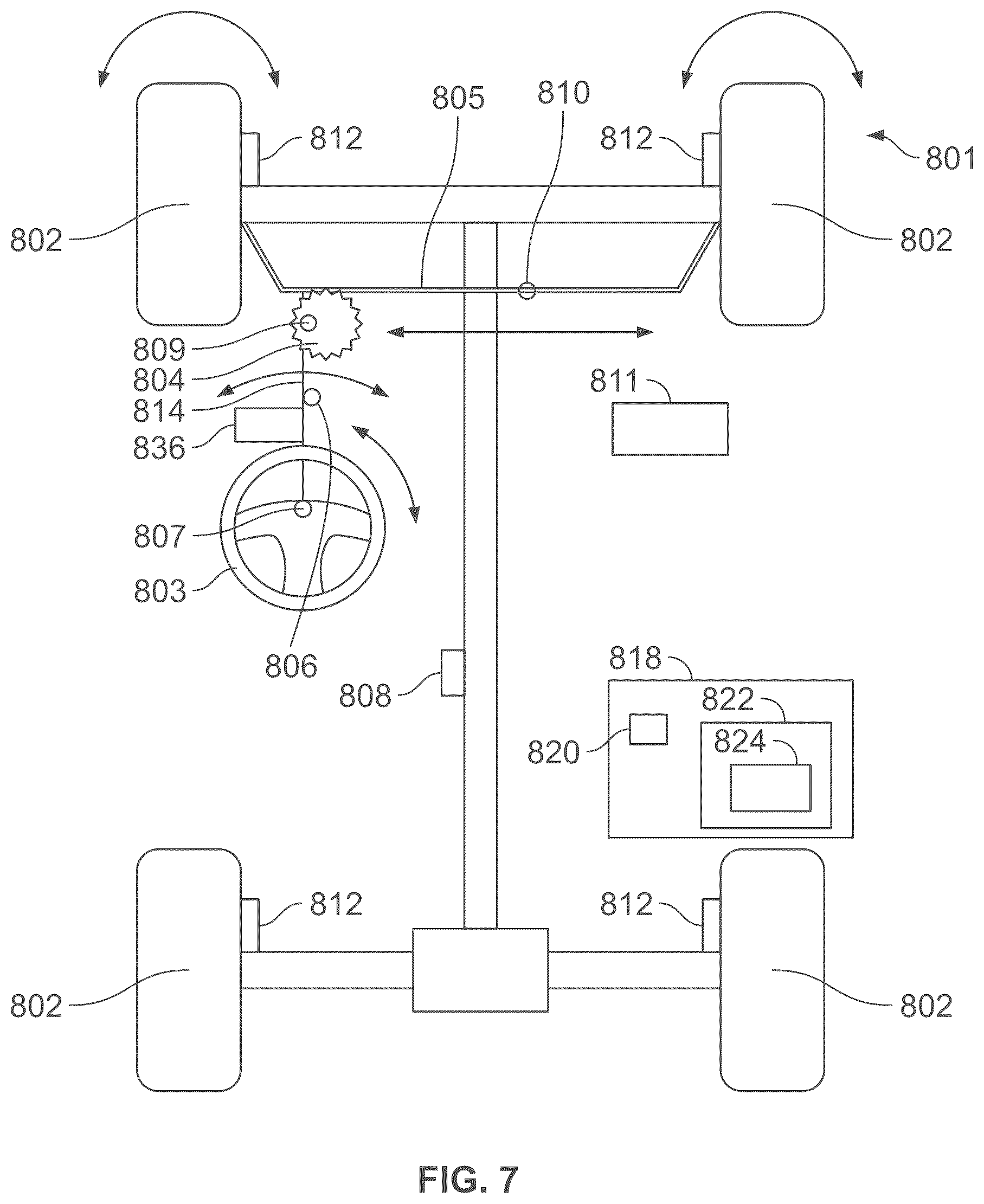 Patent US12576907 Figure 7 – Model predictive brake-to-steer control for automated vehicles