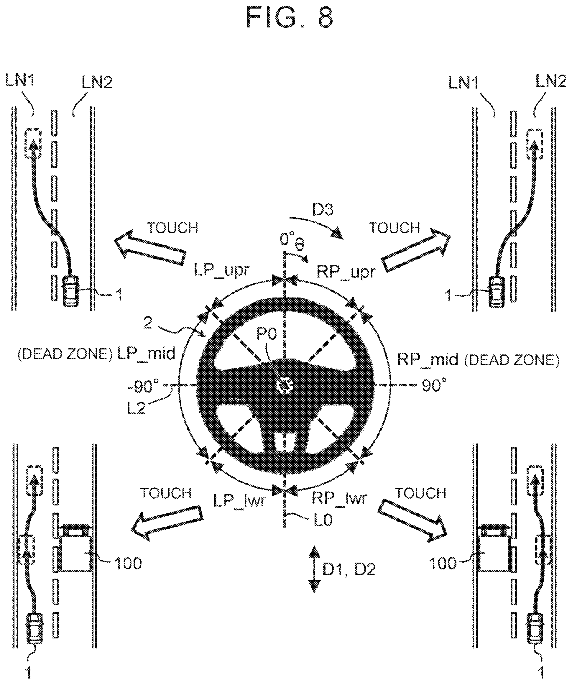 Patent US12576909 Figure 8 – Driving assistance device