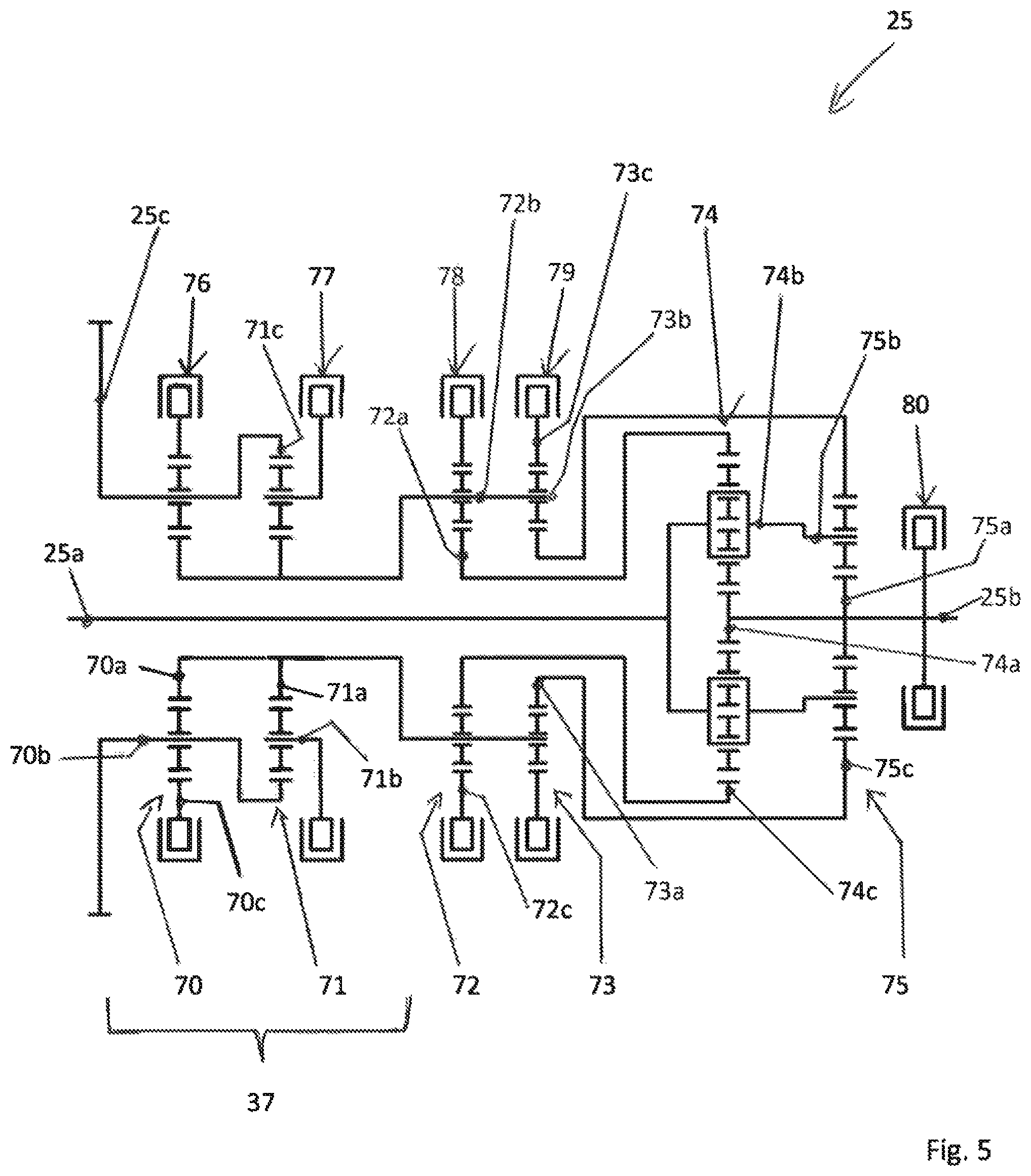 Patent US12576911 Figure 5 – Steering drive system for a vehicle with wheel-based steering, vehicle with wheel-based steering and method for the operation thereof