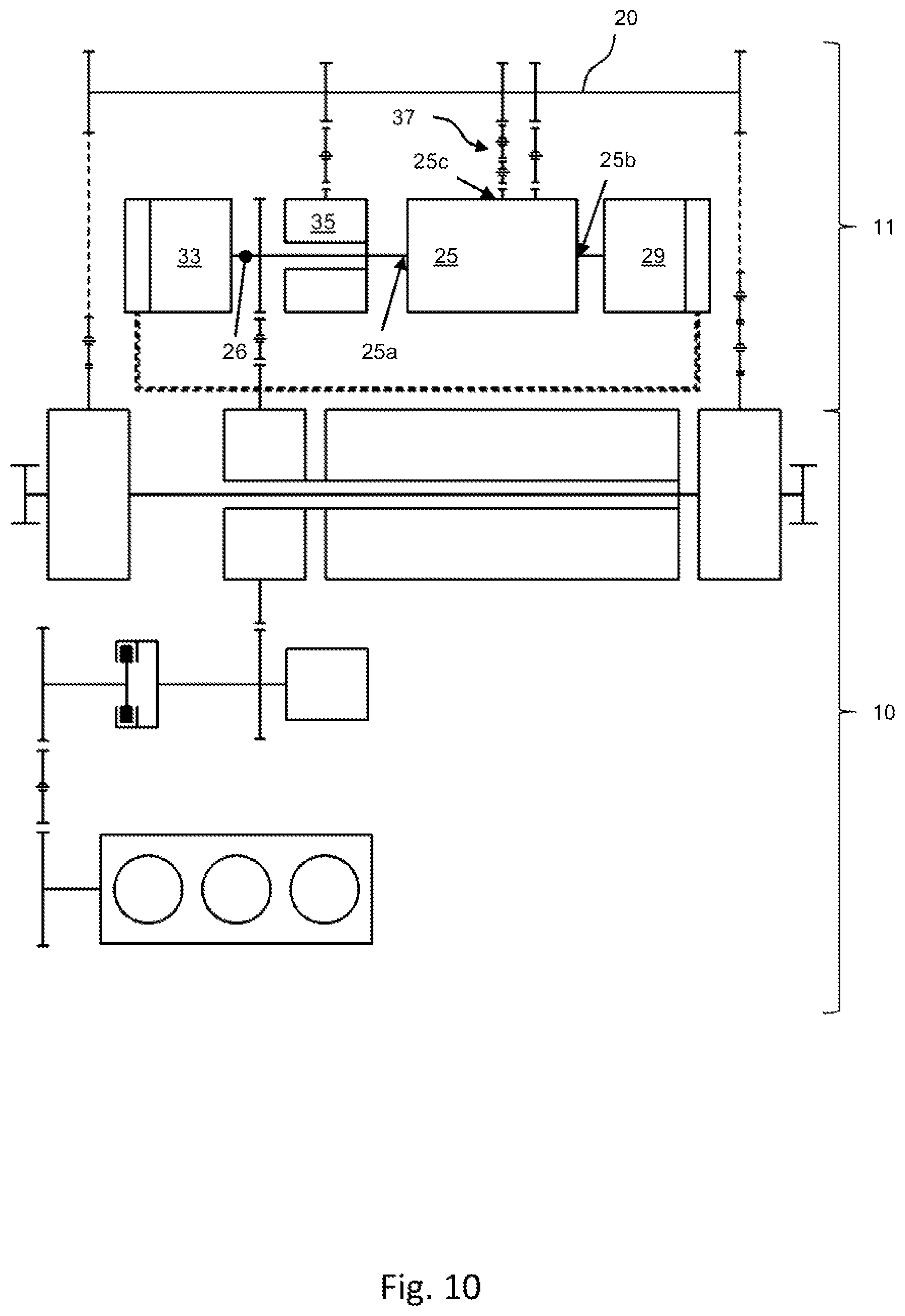 Patent US12576911 Figure 10 – Steering drive system for a vehicle with wheel-based steering, vehicle with wheel-based steering and method for the operation thereof
