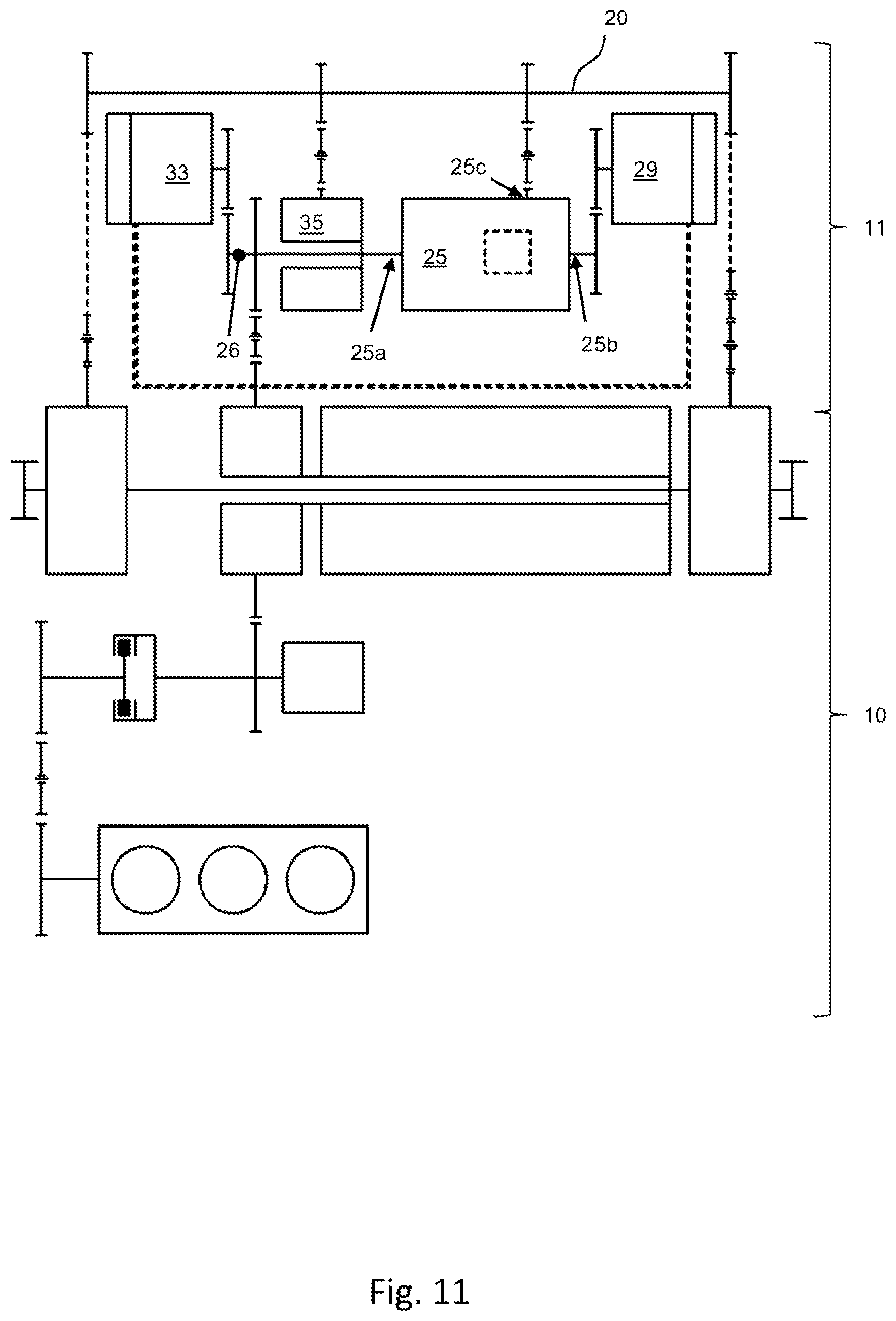 Patent US12576911 Figure 11 – Steering drive system for a vehicle with wheel-based steering, vehicle with wheel-based steering and method for the operation thereof