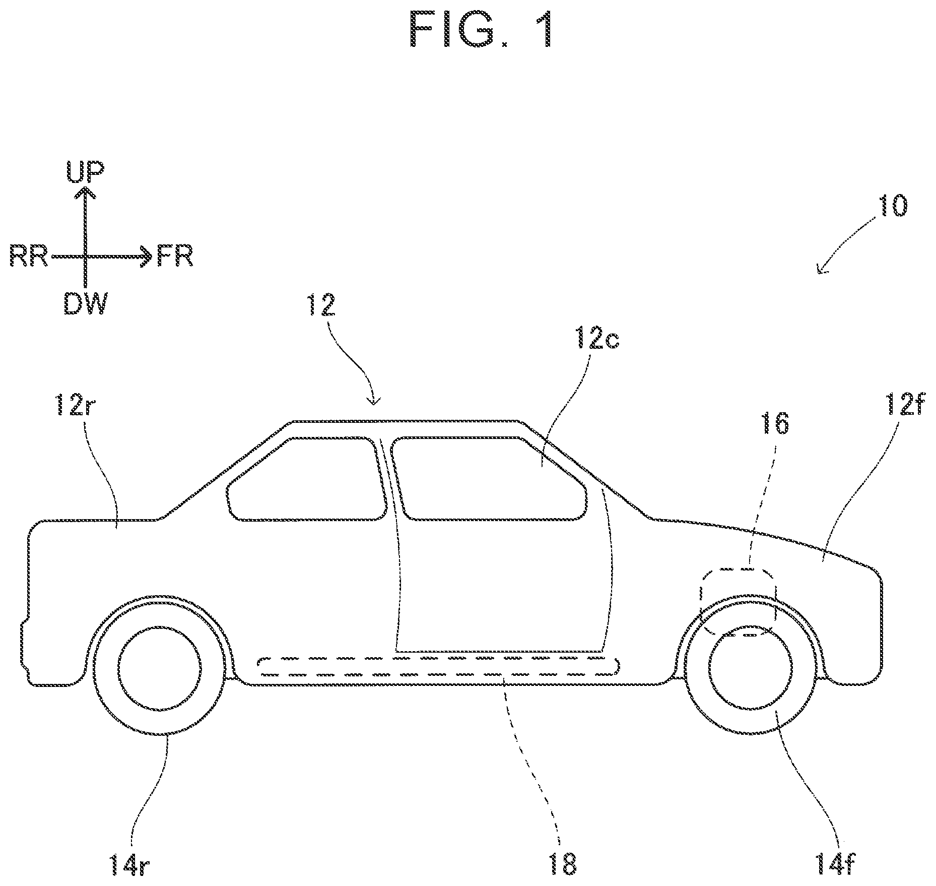 Patent US12576913 Figure 1 – Vehicle