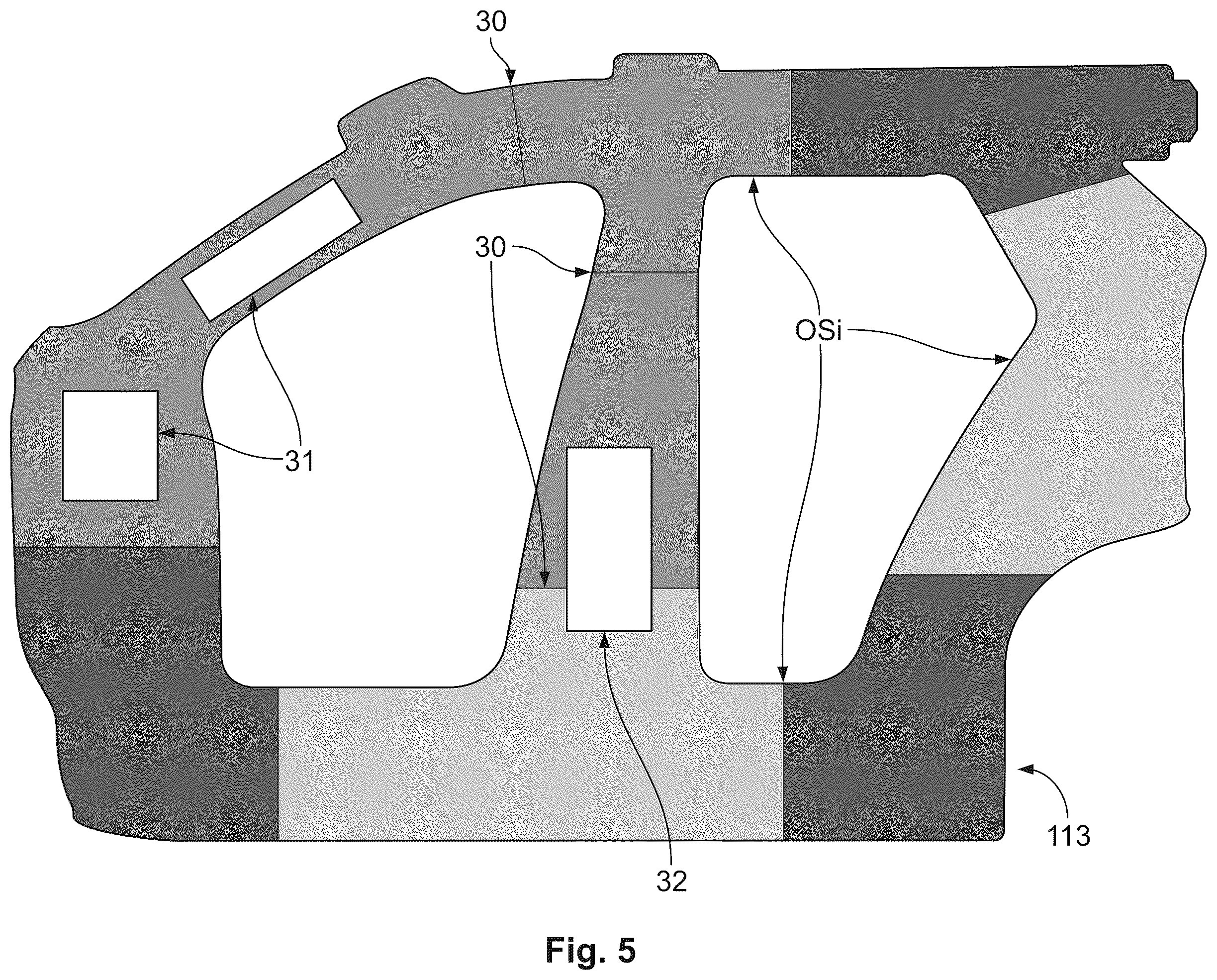 Patent US12576914 Figure 5 – Side structure for a motor vehicle