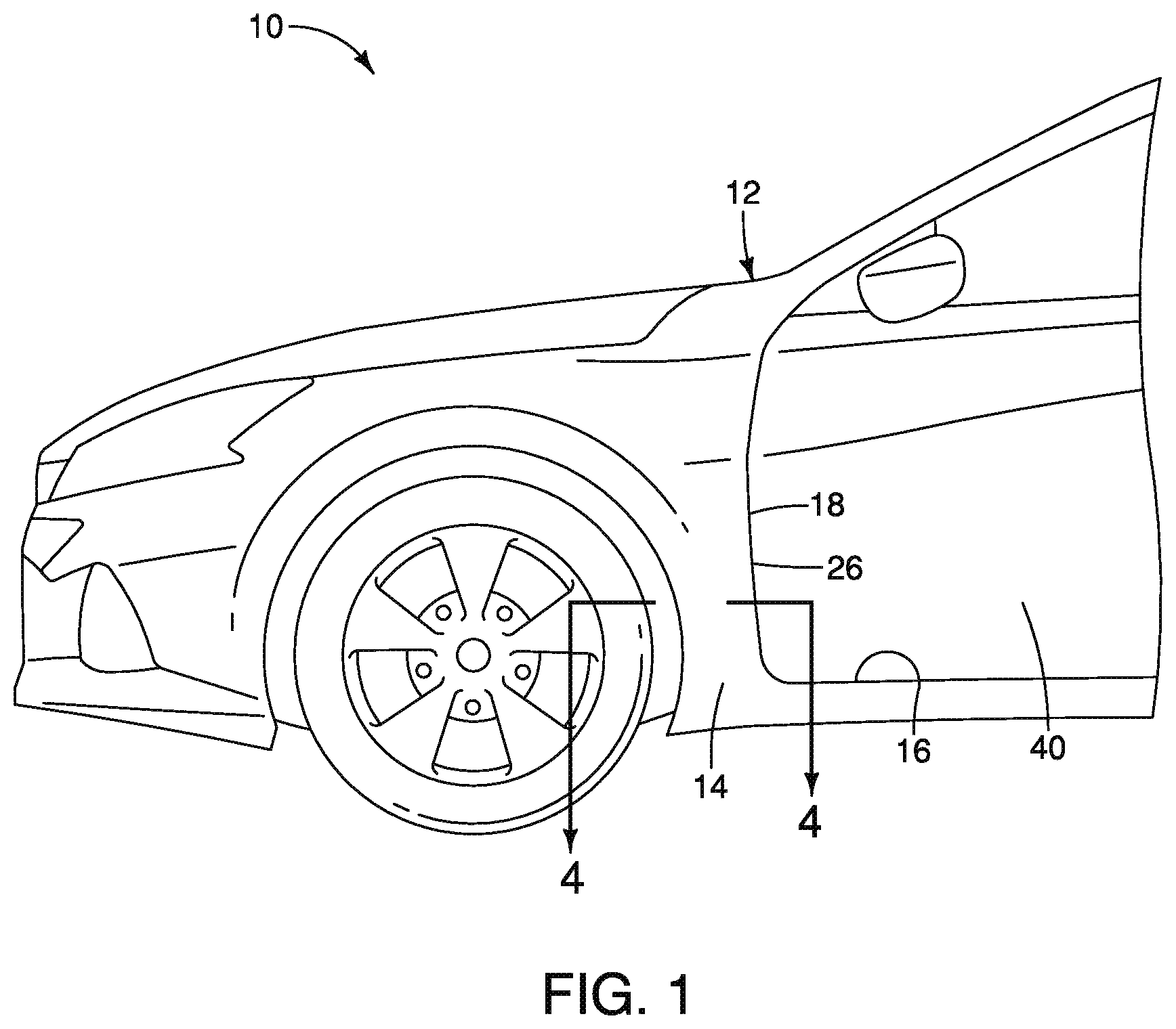 Patent US12576917 Figure 1 – Body panel assembly