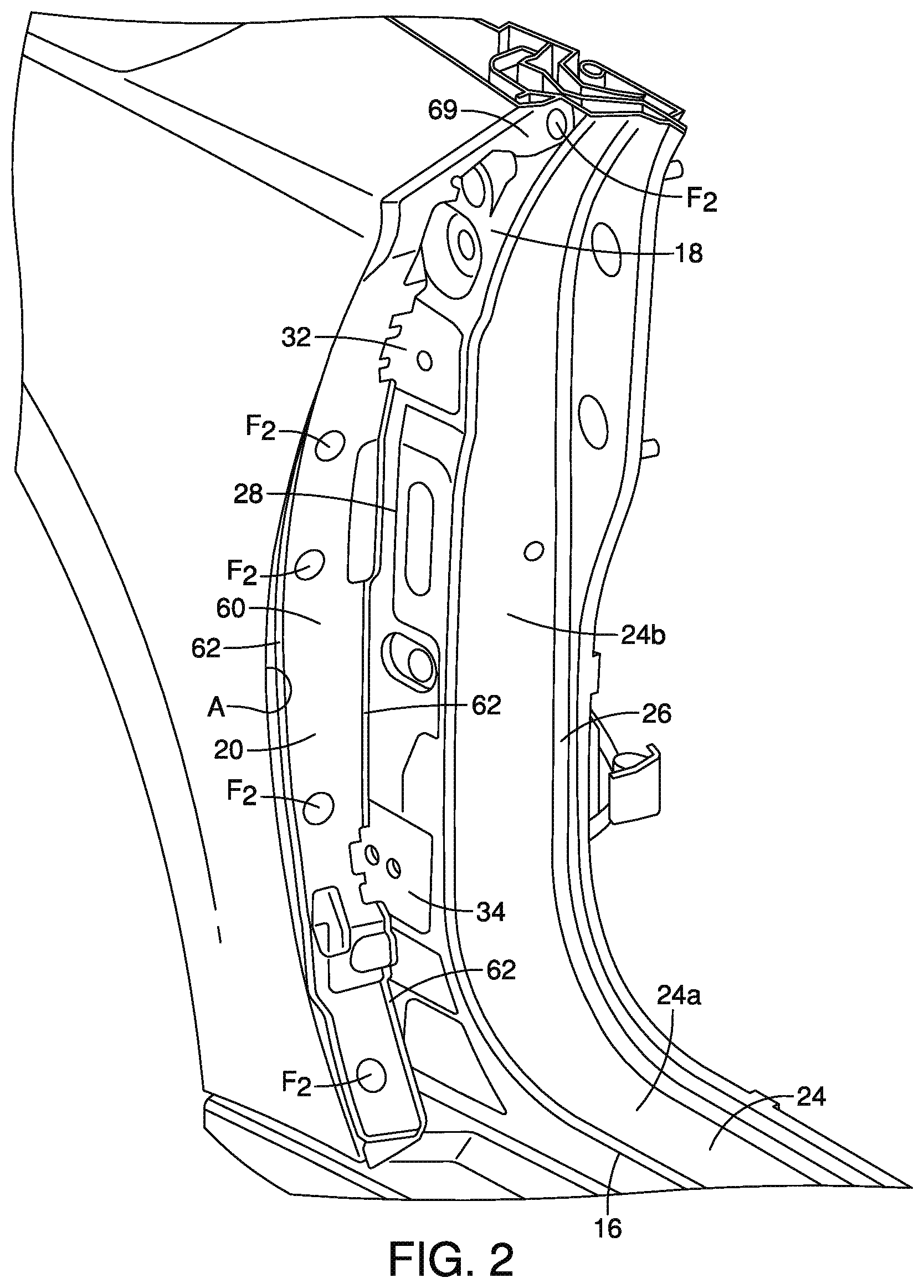 Patent US12576917 Figure 2 – Body panel assembly