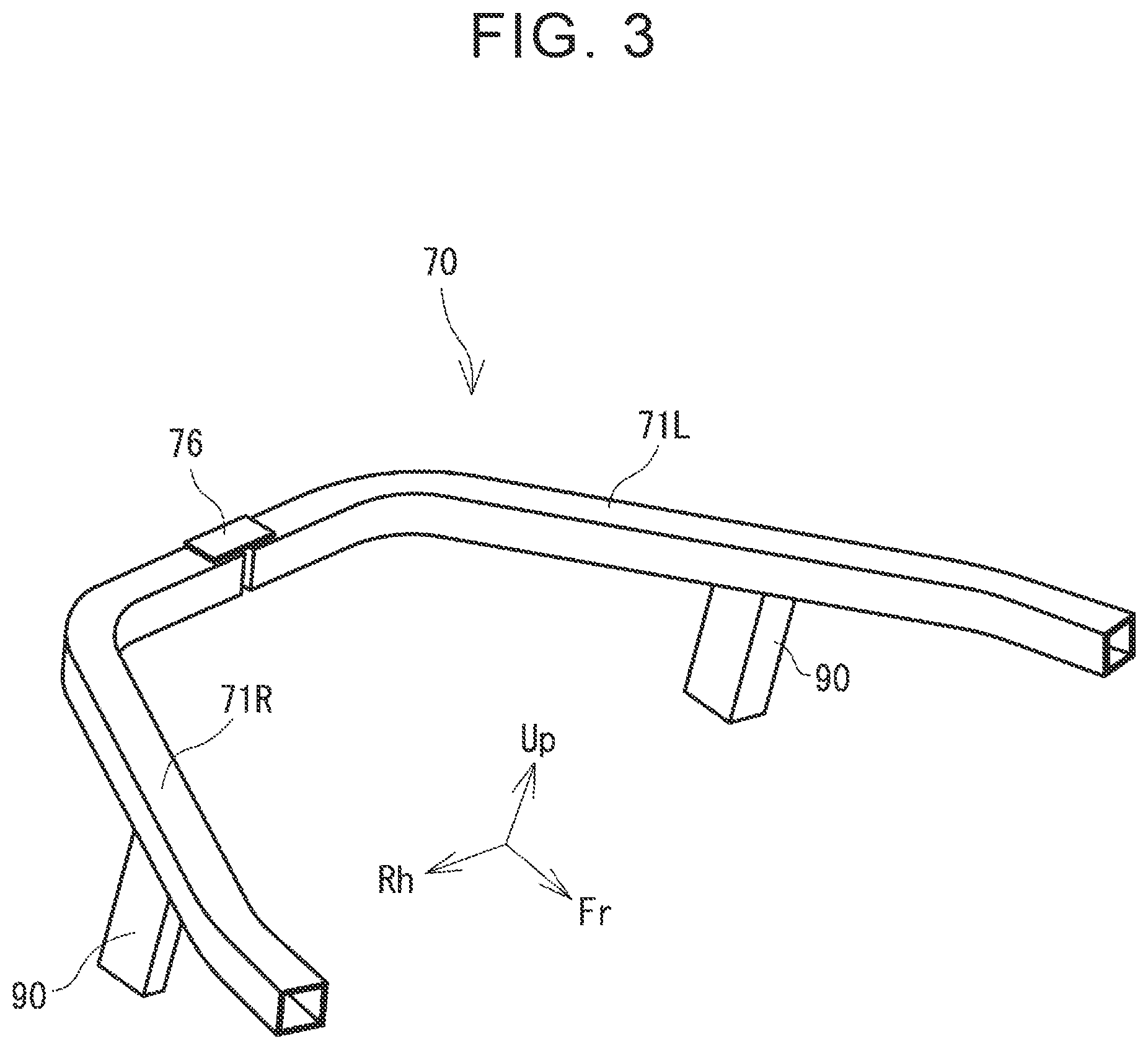 Patent US12576918 Figure 3 – Vehicle rear portion structure