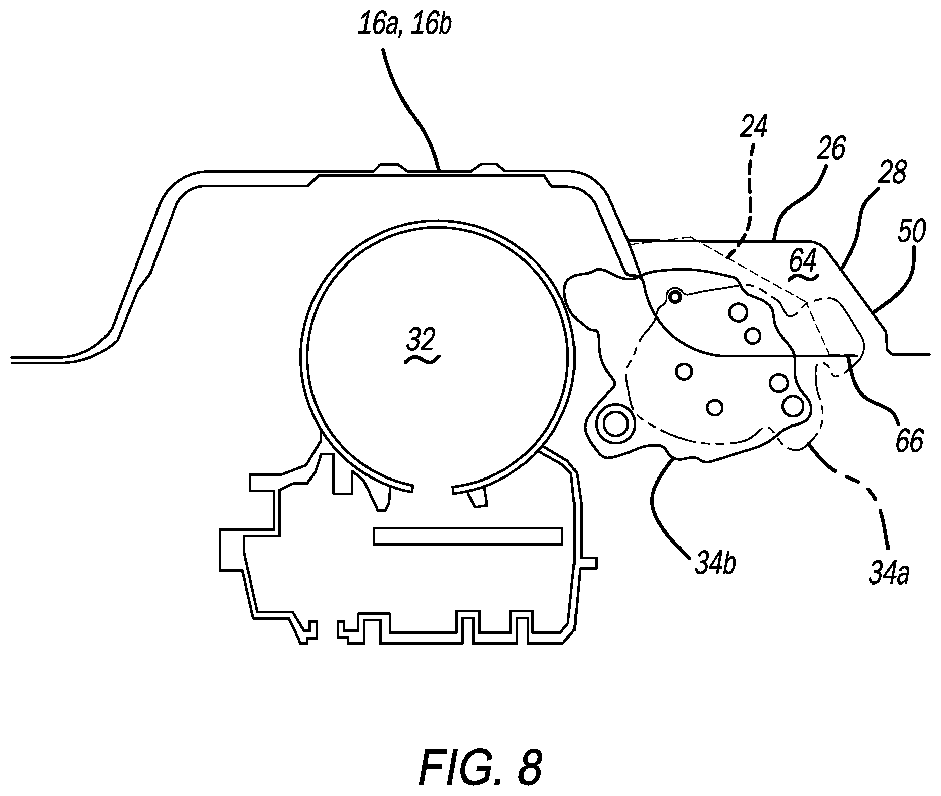 Patent US12576919 Figure 8 – Combined drivetrain access panel and footrest