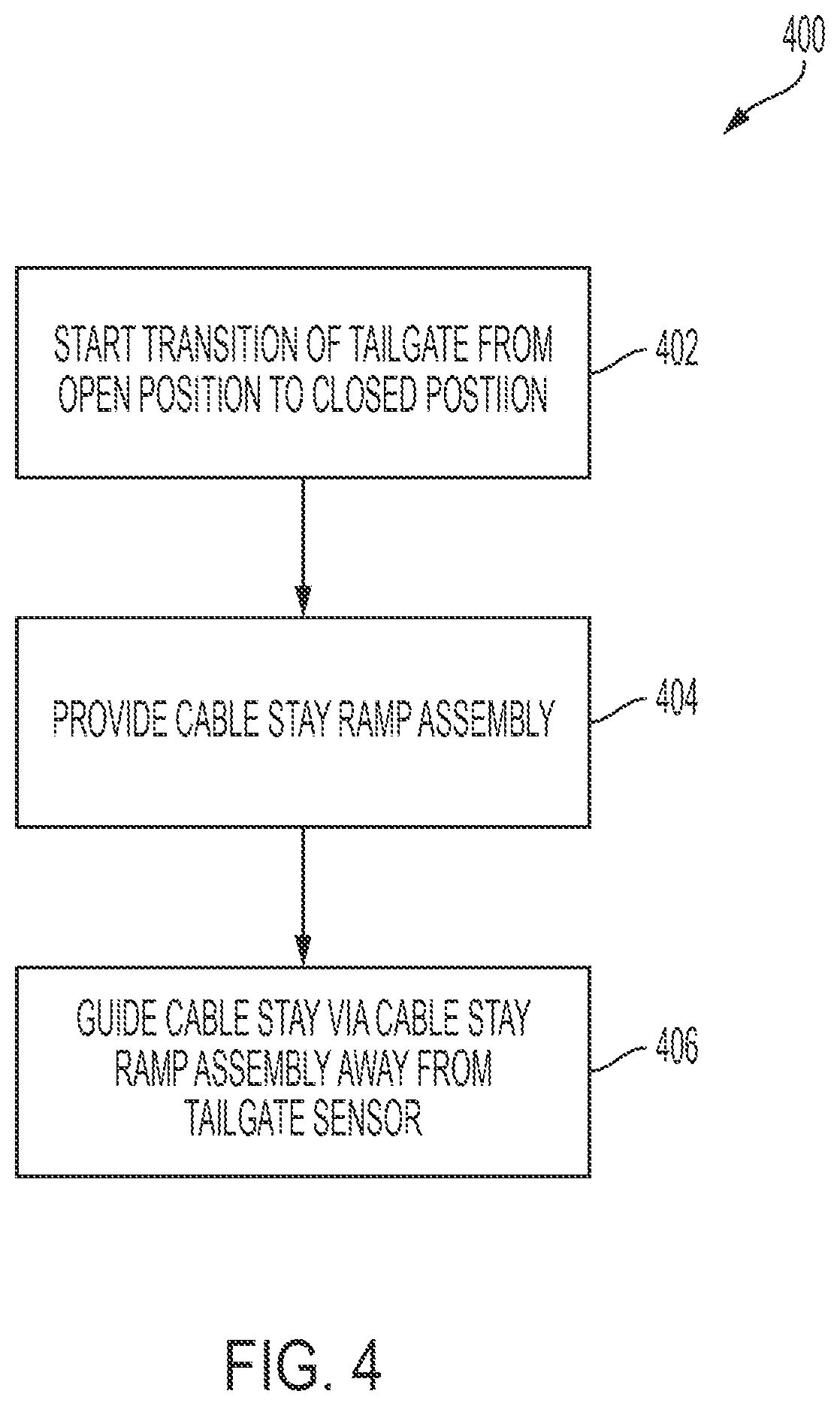 Patent US12576922 Figure 5 – Tailgate cable stay ramp