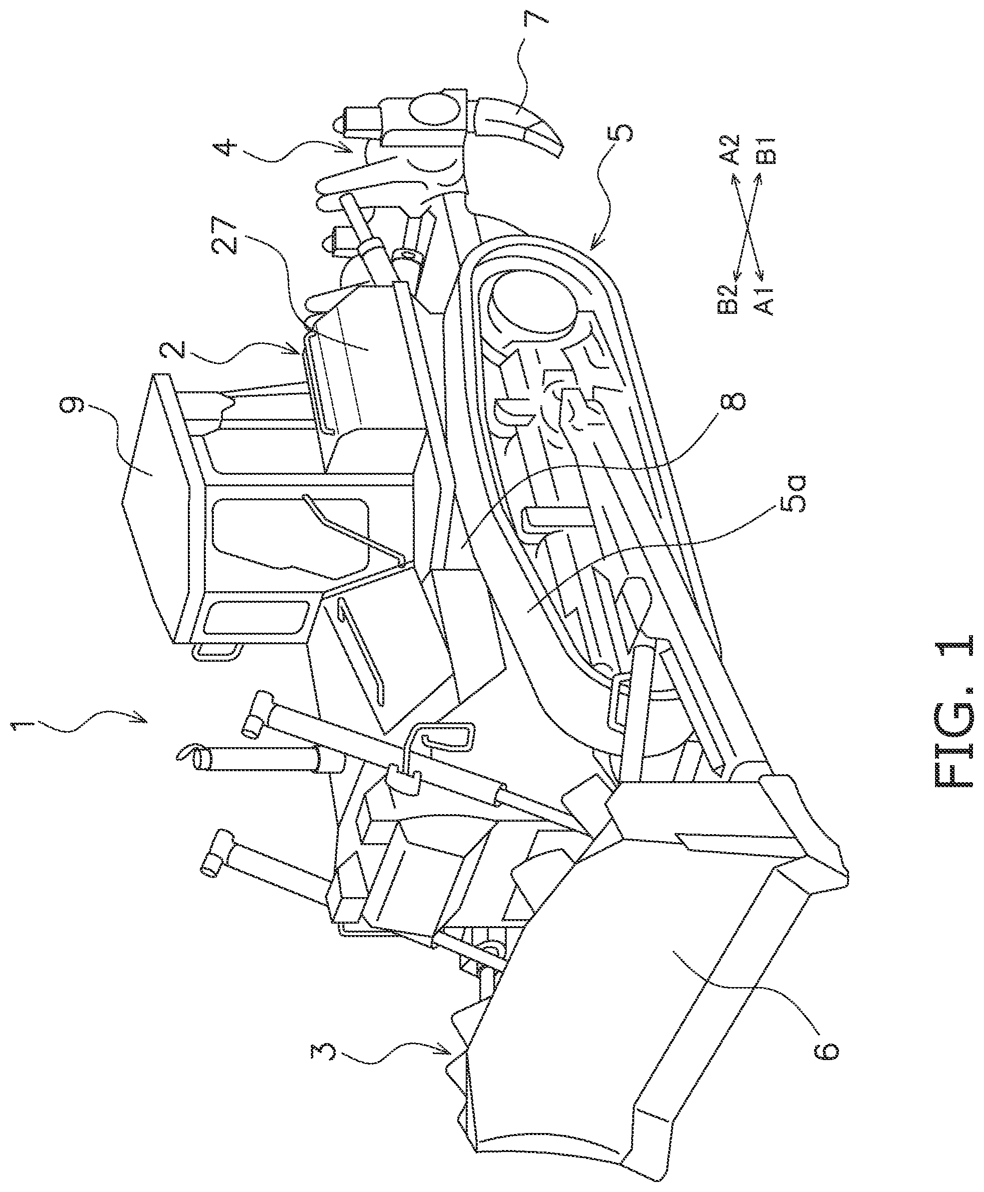 Patent US12576923 Figure 1 – Work vehicle