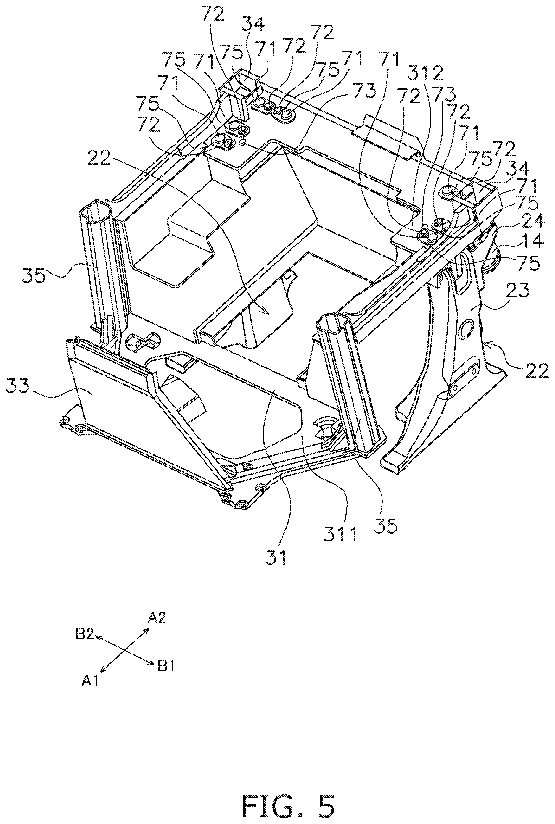 Patent US12576923 Figure 5 – Work vehicle
