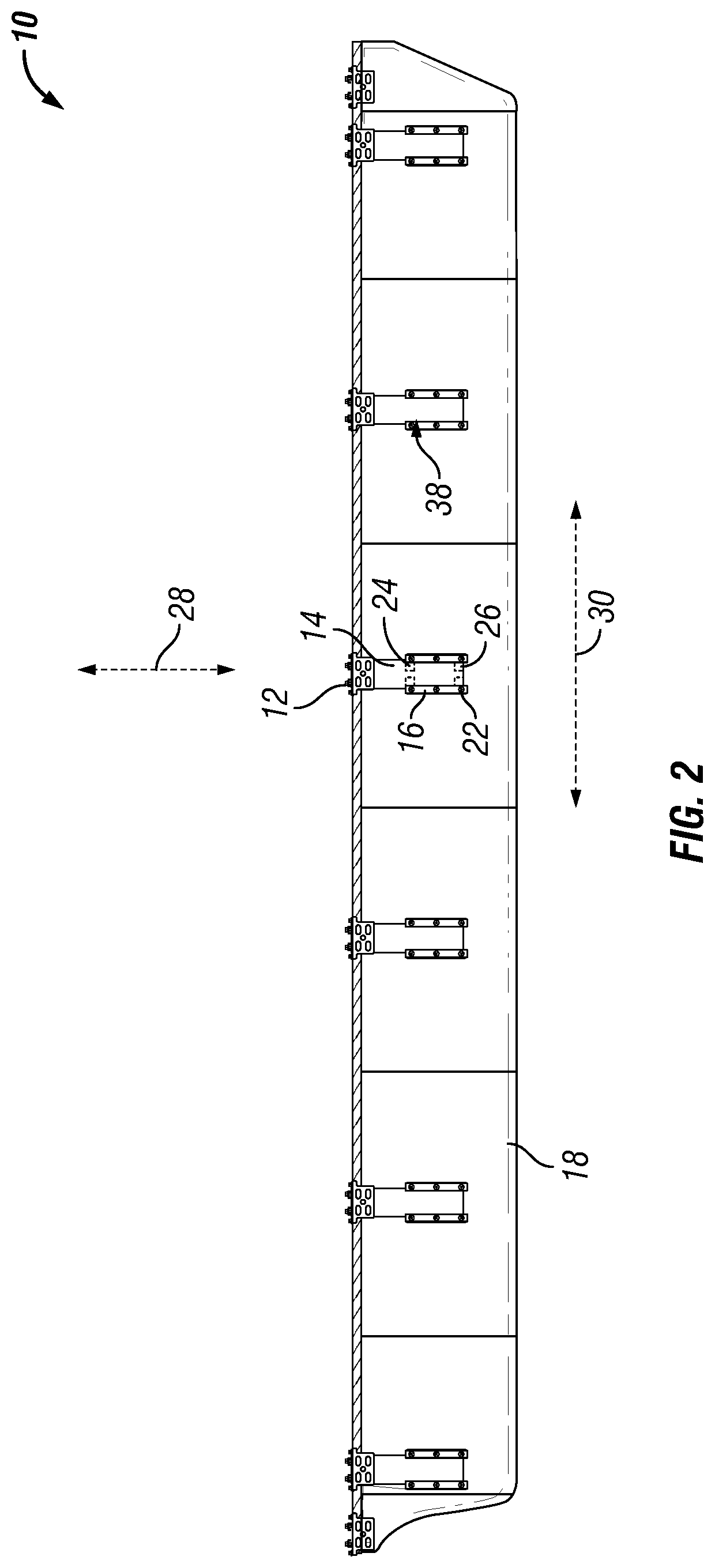 Patent US12576924 Figure 2 – Method for applying tension to aerodynamic trailer skirt