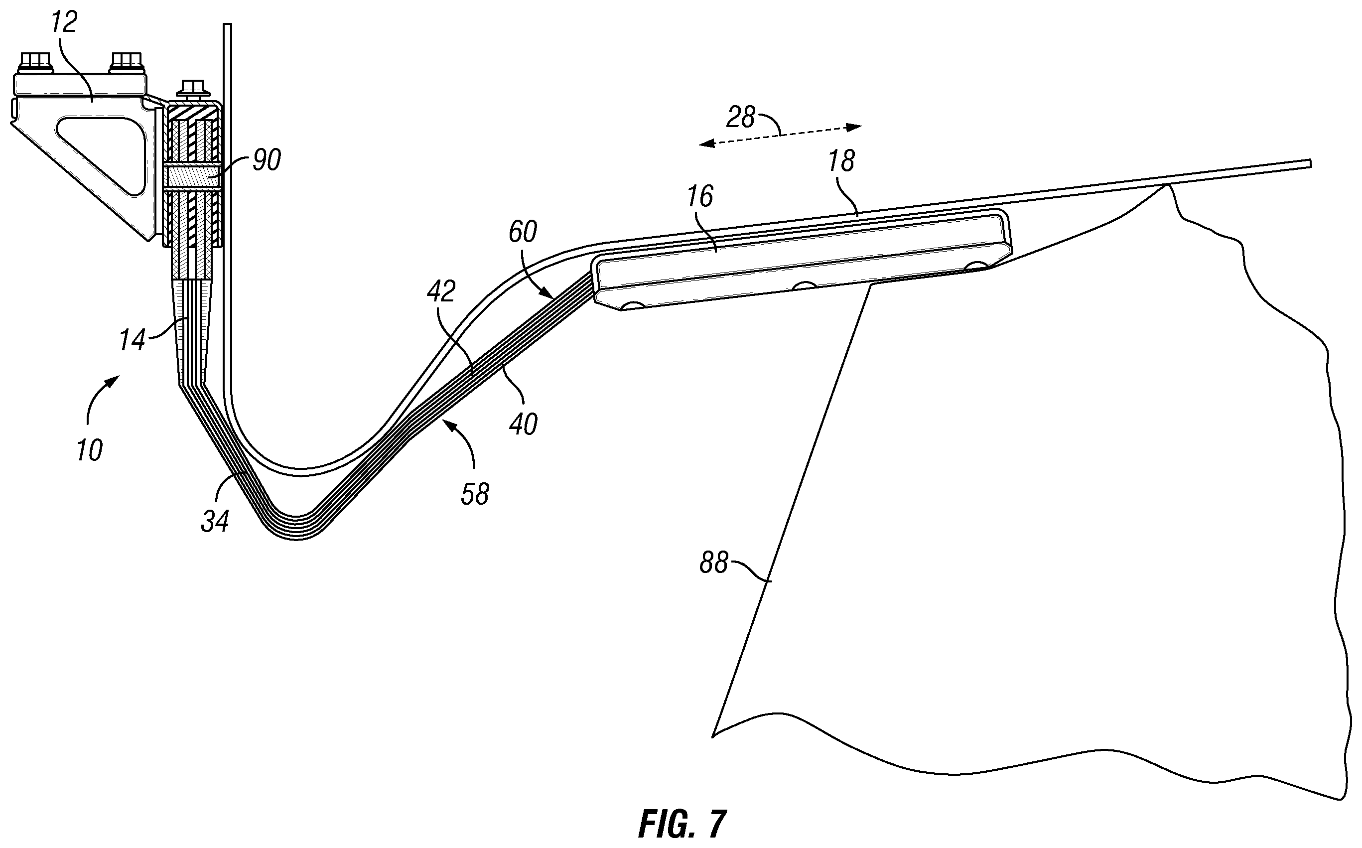 Patent US12576924 Figure 5 – Method for applying tension to aerodynamic trailer skirt