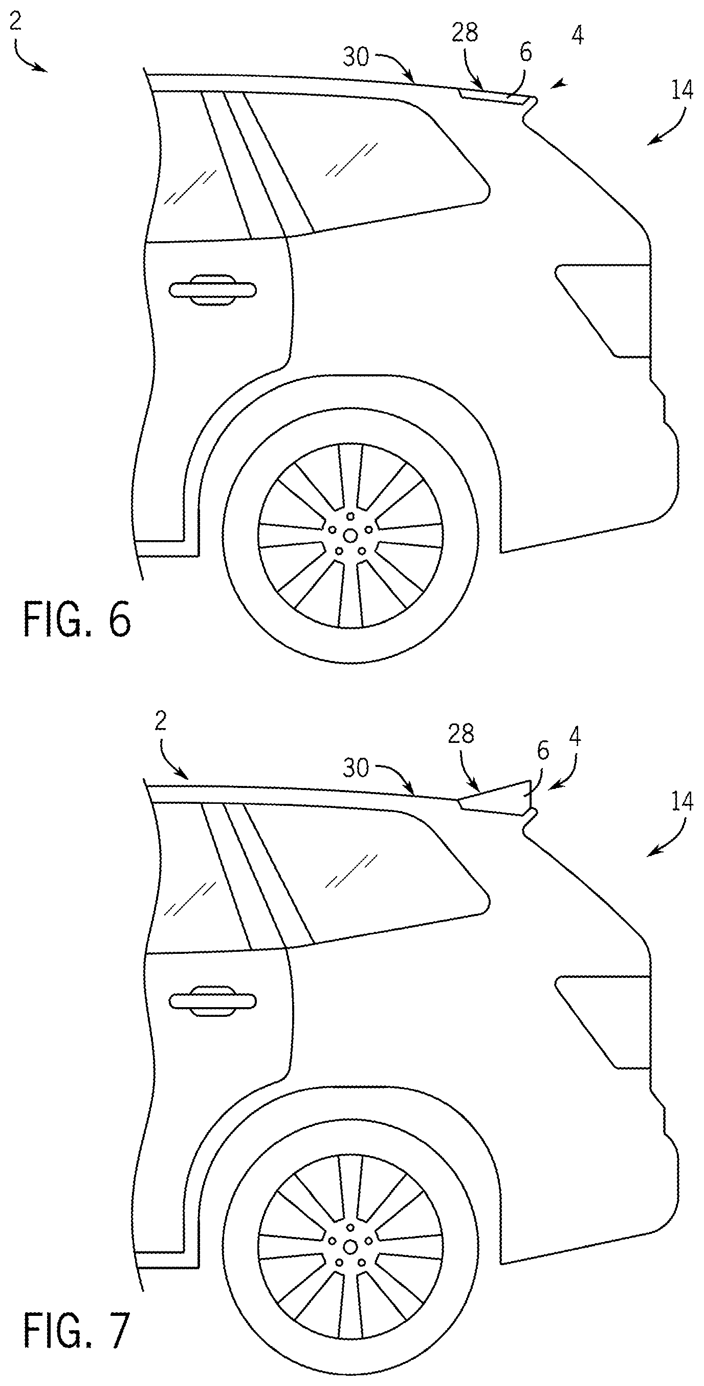 Patent US12576926 Figure 4 – Pneumatic bladder aerodynamic device