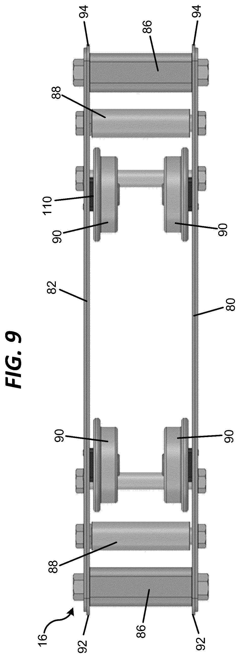 Patent US12576929 Figure 9 – Endless track assembly