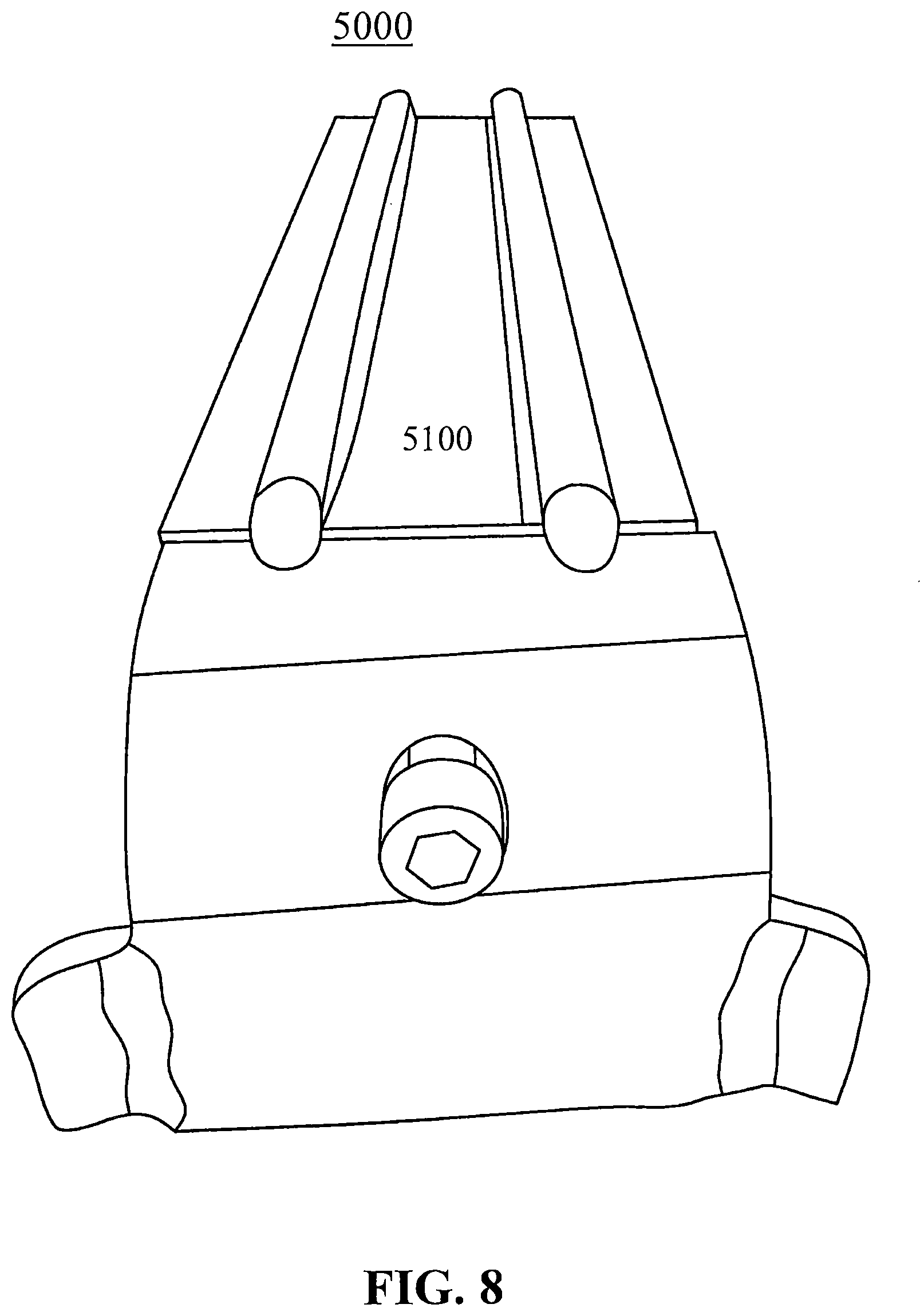 Patent US12576930 Figure 8 – Traction cleat for vehicle tracks